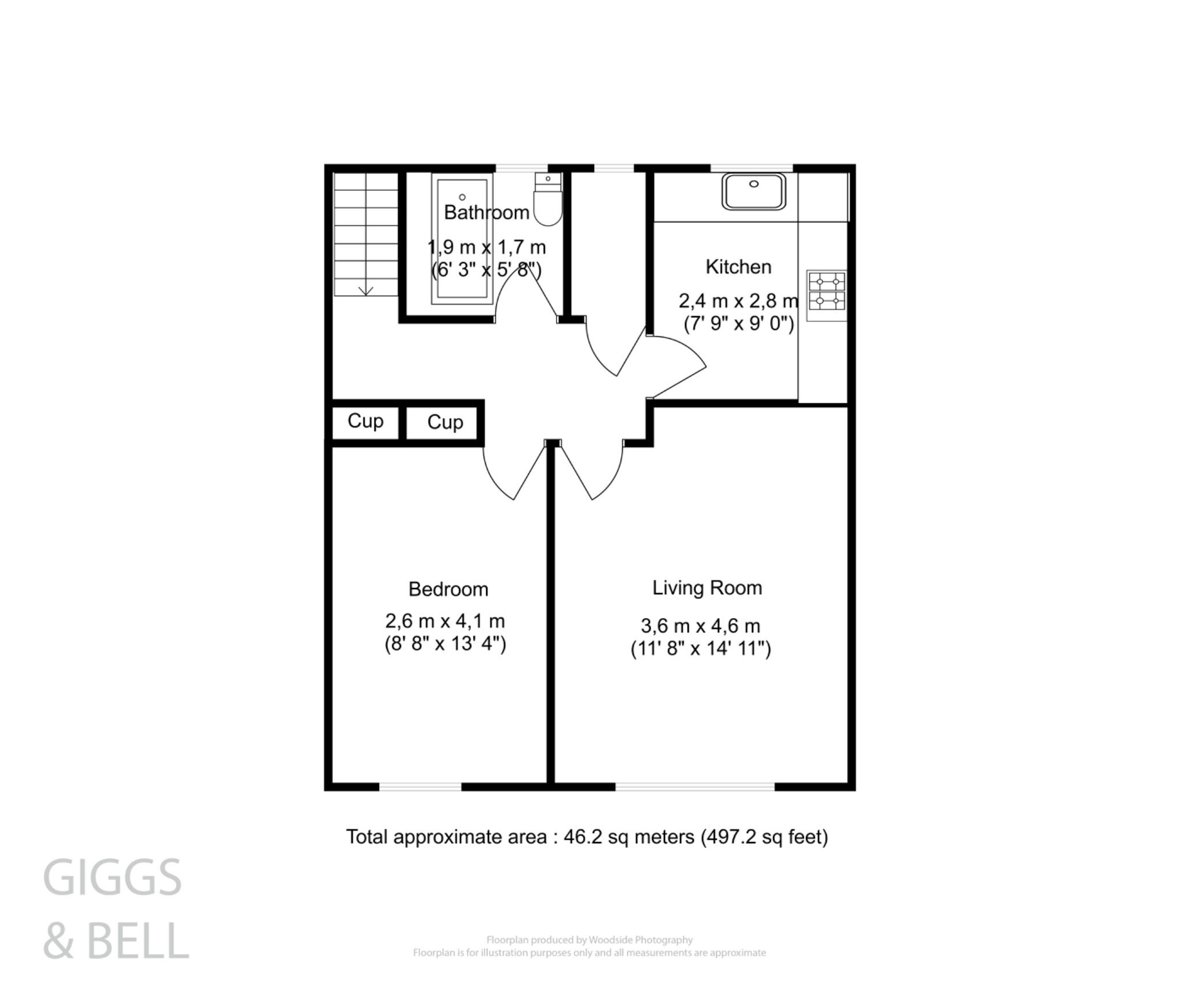 1 bed maisonette for sale in Wigmore Lane, Luton - Property Floorplan