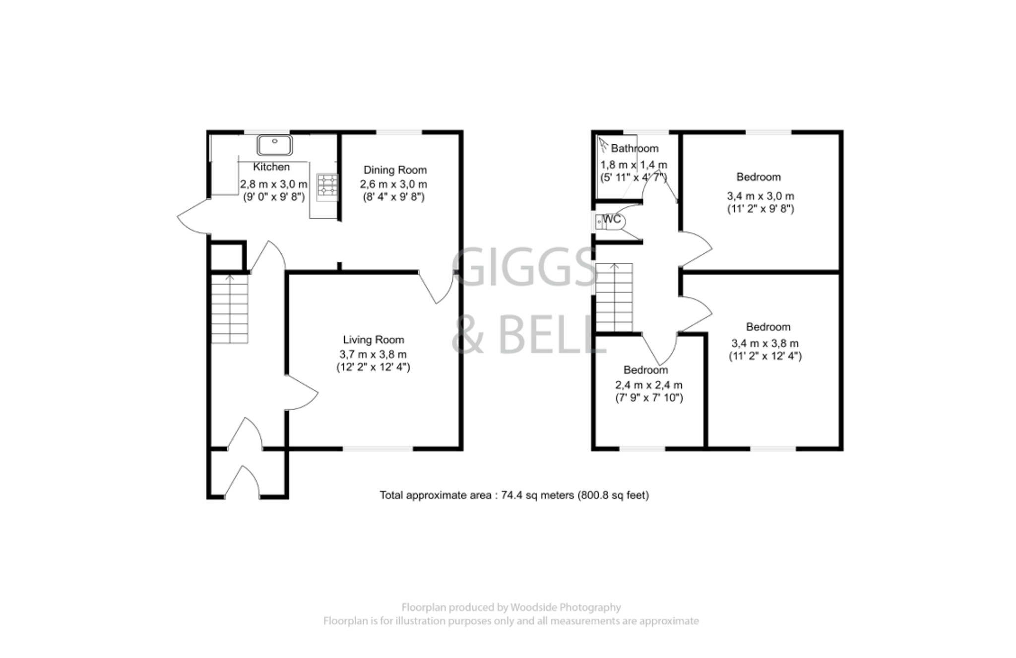 3 bed semi-detached house for sale in Ramsey Close, Luton - Property Floorplan