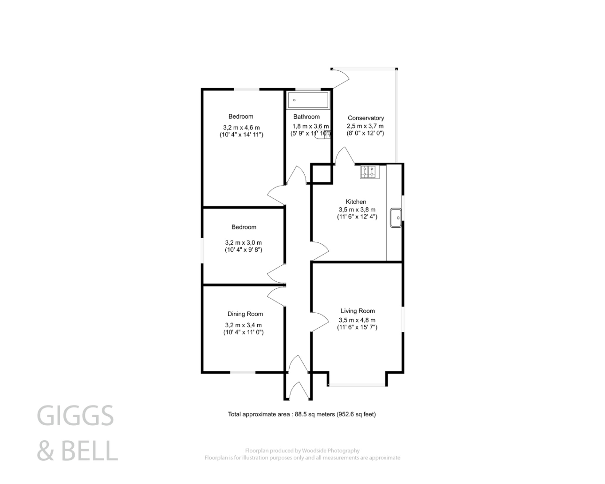 3 bed detached bungalow for sale in Sharpenhoe Road, Luton - Property Floorplan