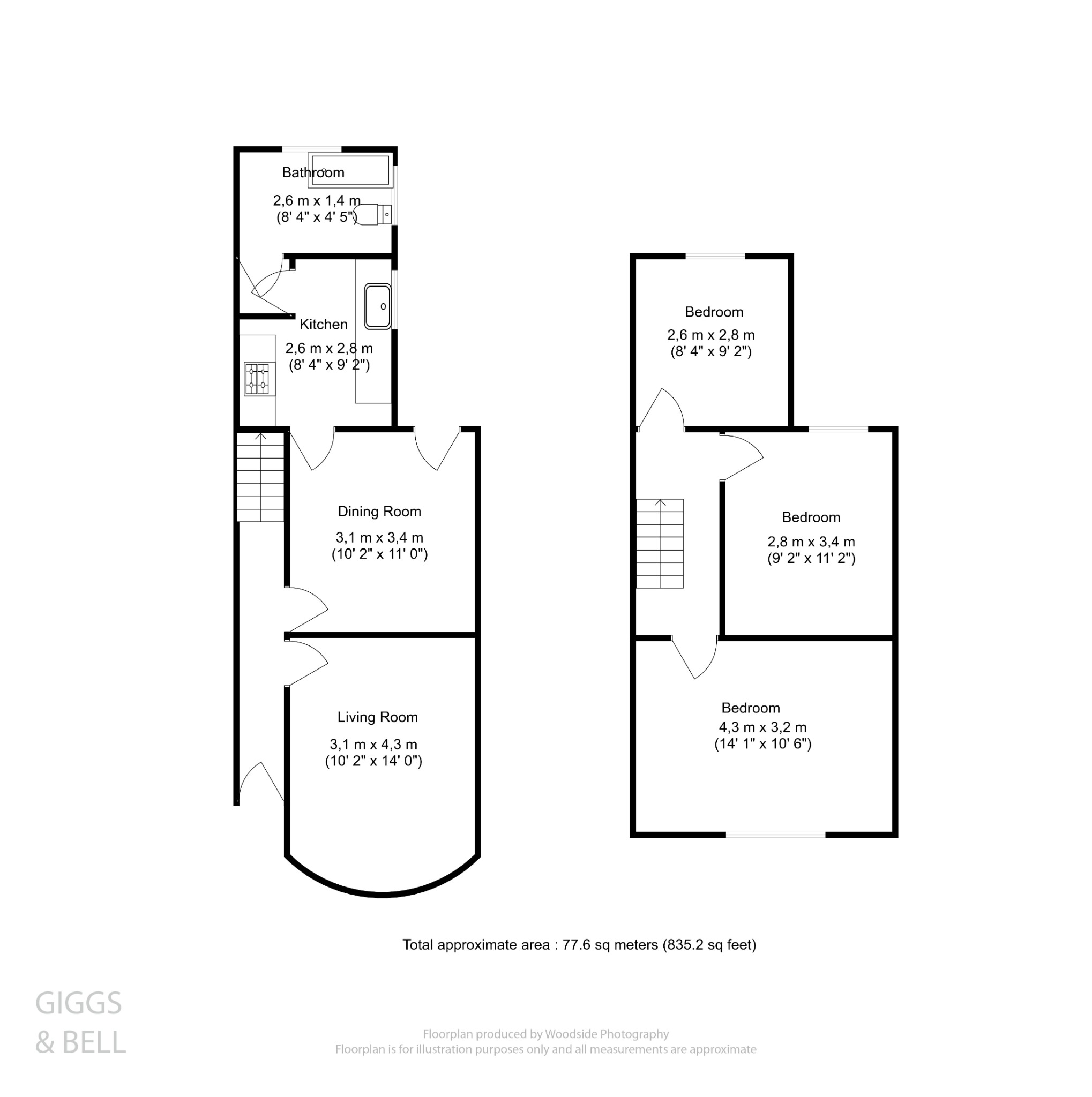 3 bed end of terrace house for sale in Richmond Hill, Luton - Property Floorplan