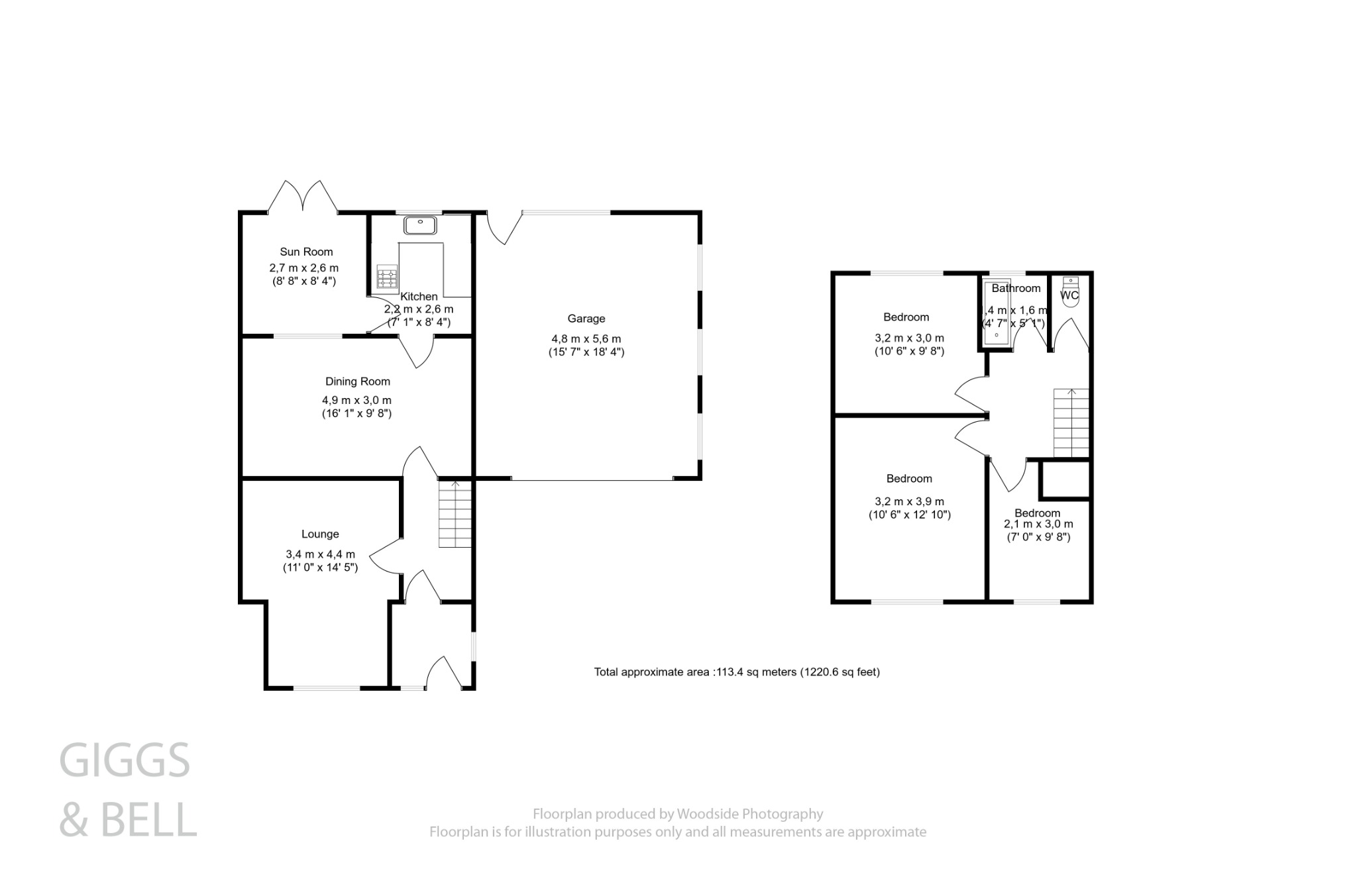 3 bed end of terrace house for sale in Paddock Close, Luton - Property Floorplan