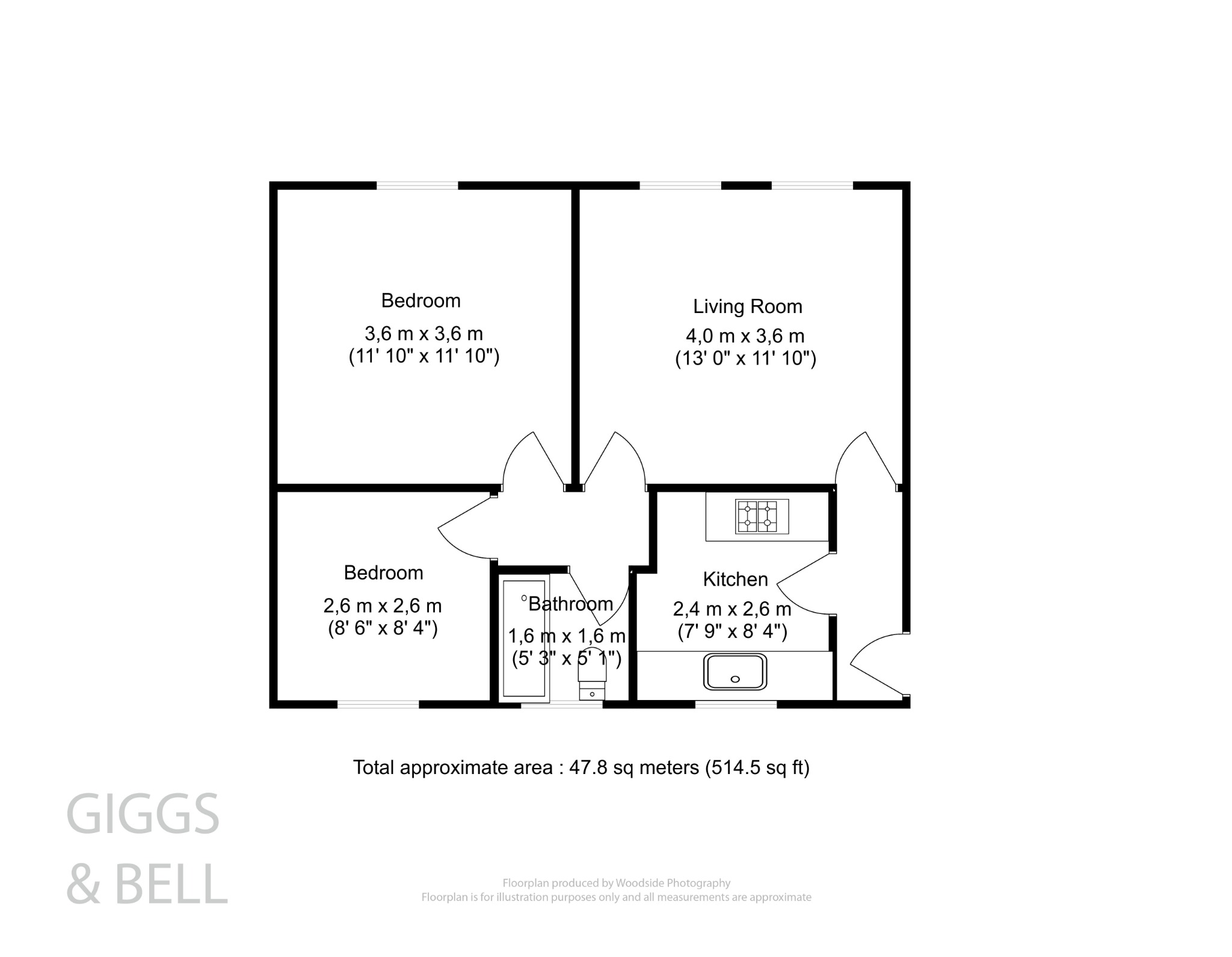 2 bed flat for sale in Ramsey Close, Luton - Property Floorplan