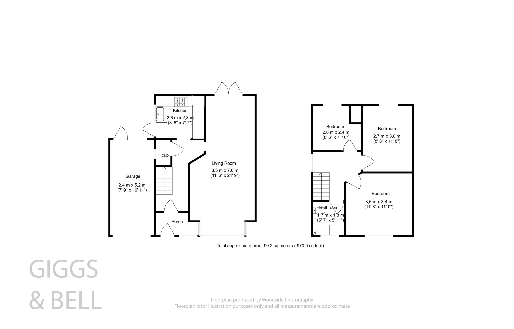 3 bed semi-detached house for sale in Luton Road, Dunstable - Property Floorplan