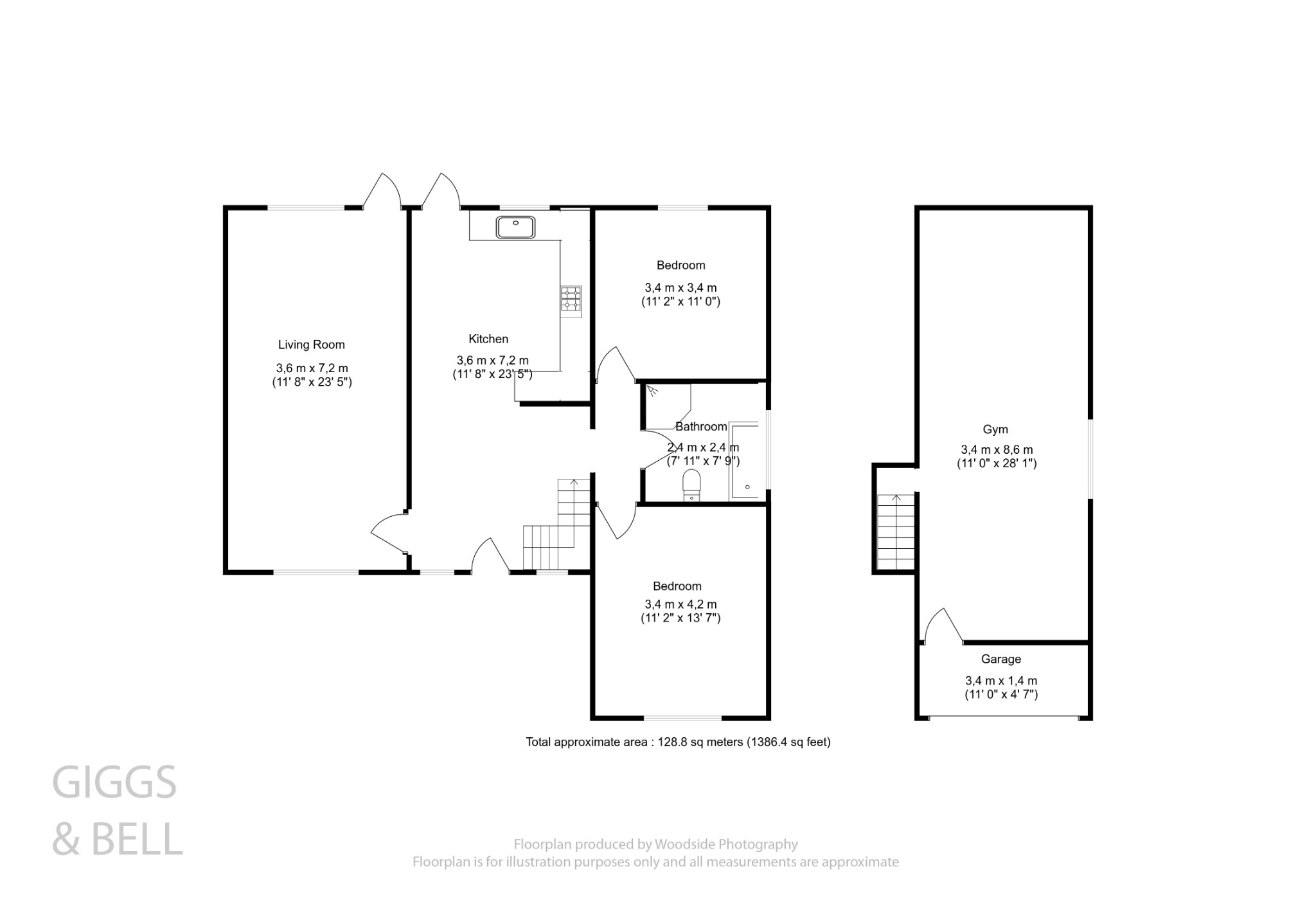 2 bed detached house for sale in Chalton Heights, Luton - Property Floorplan