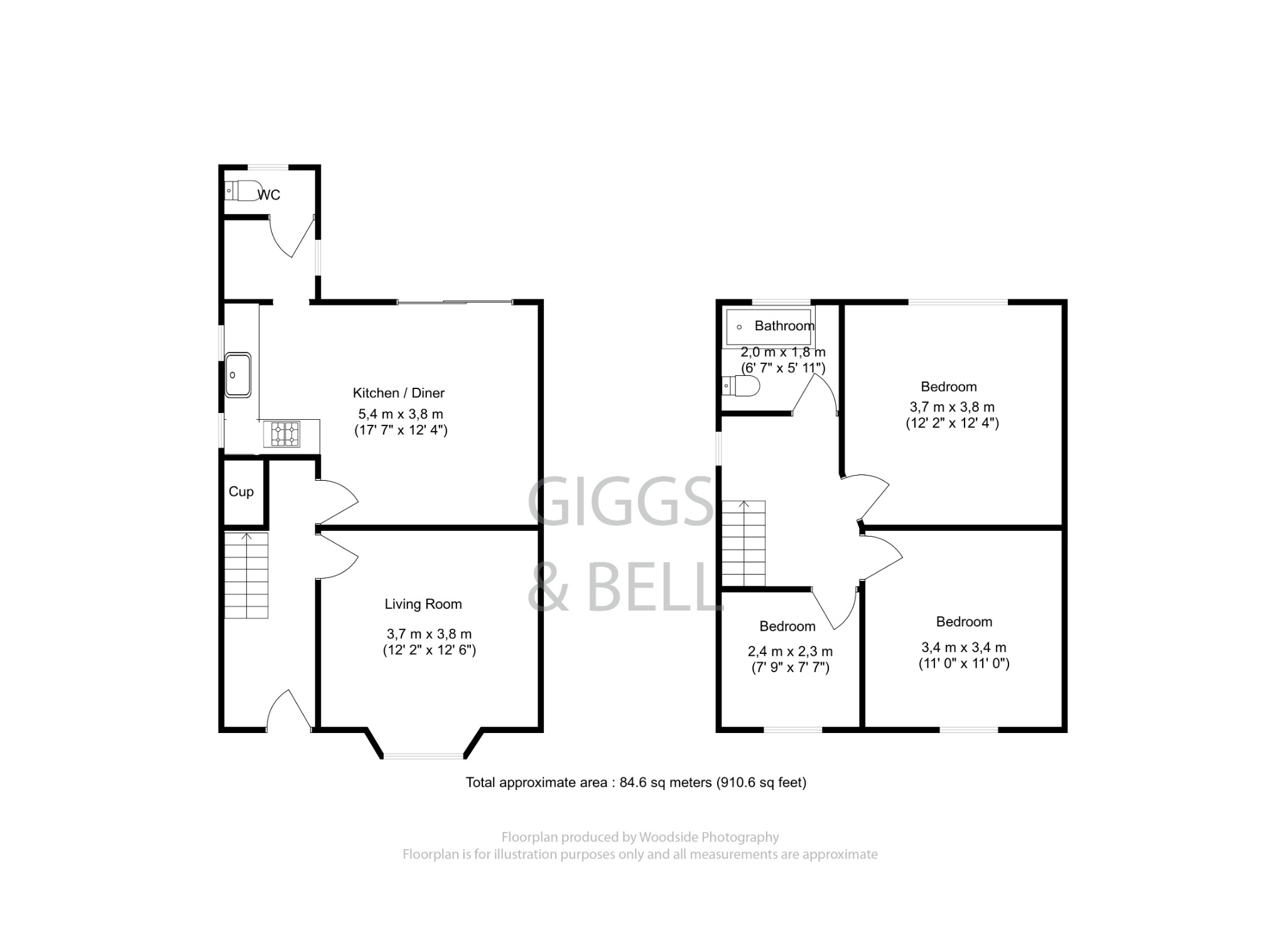 3 bed detached house for sale in Waller Avenue, Luton - Property Floorplan