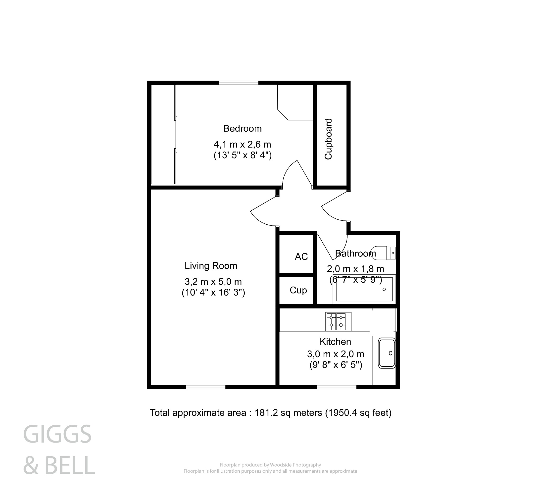1 bed flat for sale in Links Way, Luton - Property Floorplan