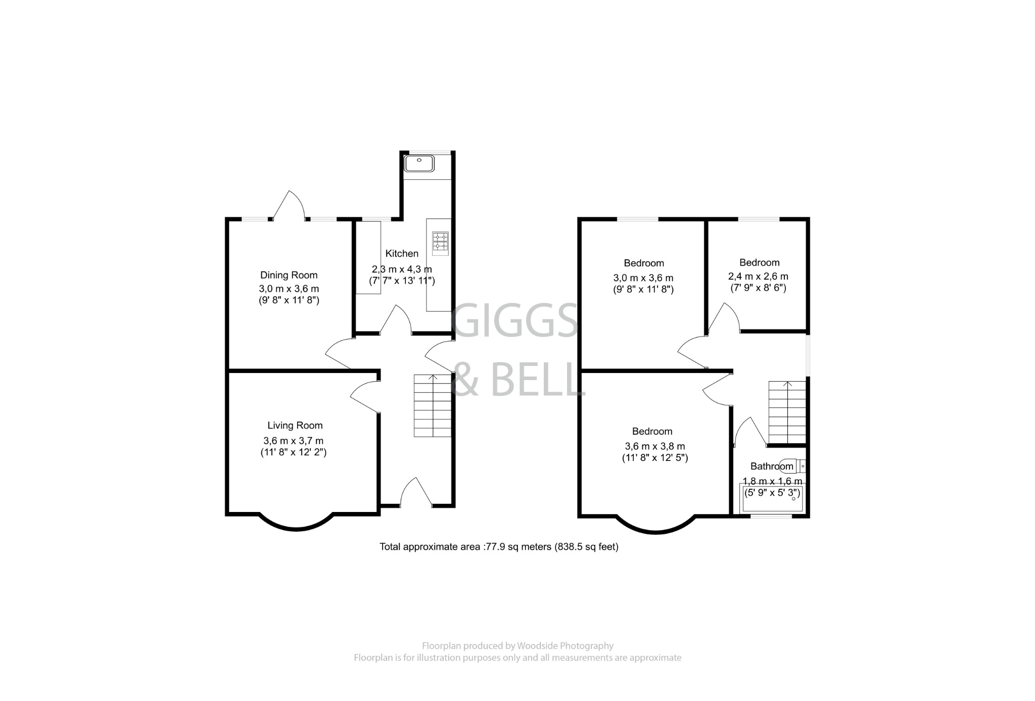 3 bed semi-detached house for sale in Park Street, Luton - Property Floorplan