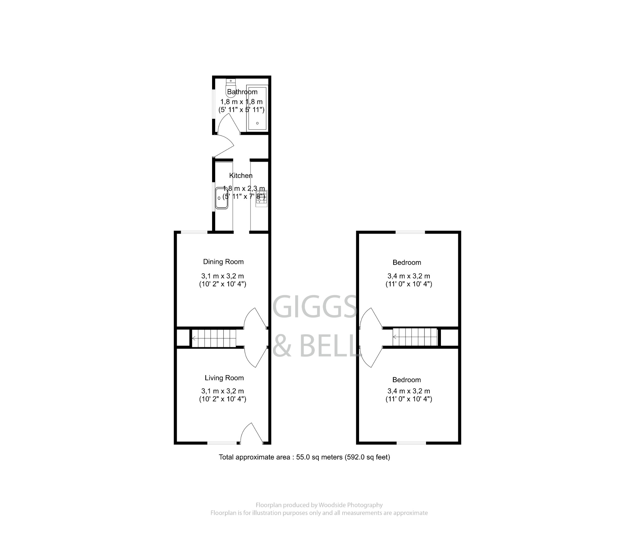 2 bed terraced house for sale in May Street, Luton - Property Floorplan