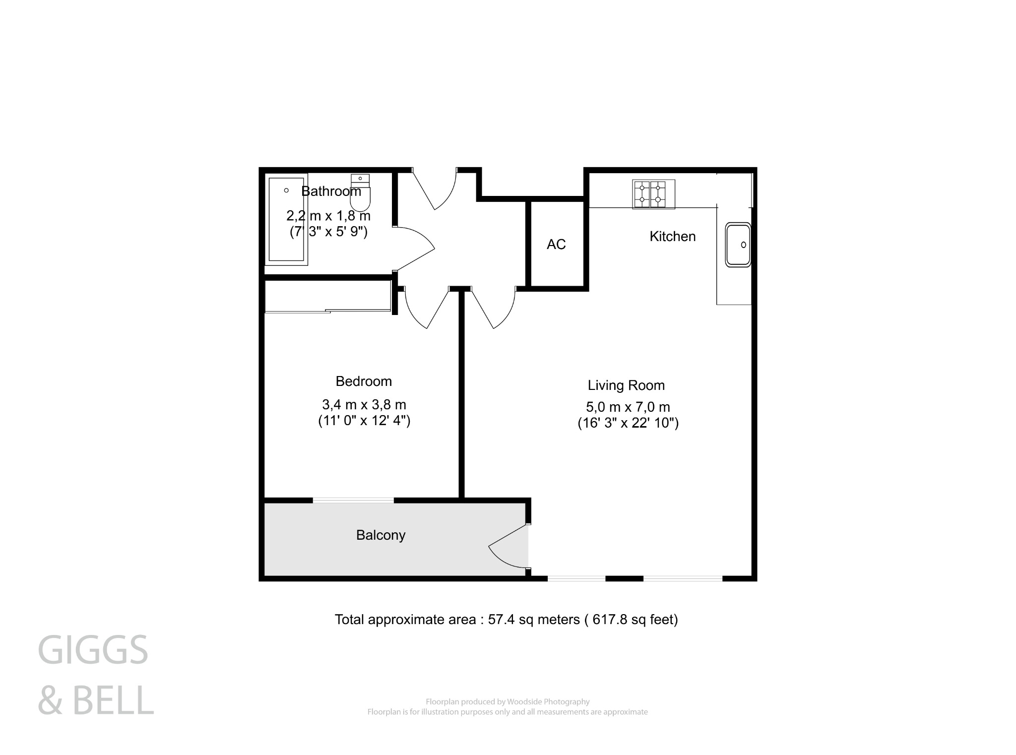 1 bed flat for sale in Stirling Drive, Stevenage - Property Floorplan