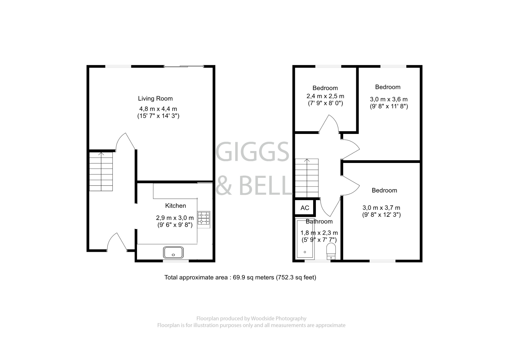 3 bed end of terrace house for sale in Devon Road, Luton - Property Floorplan