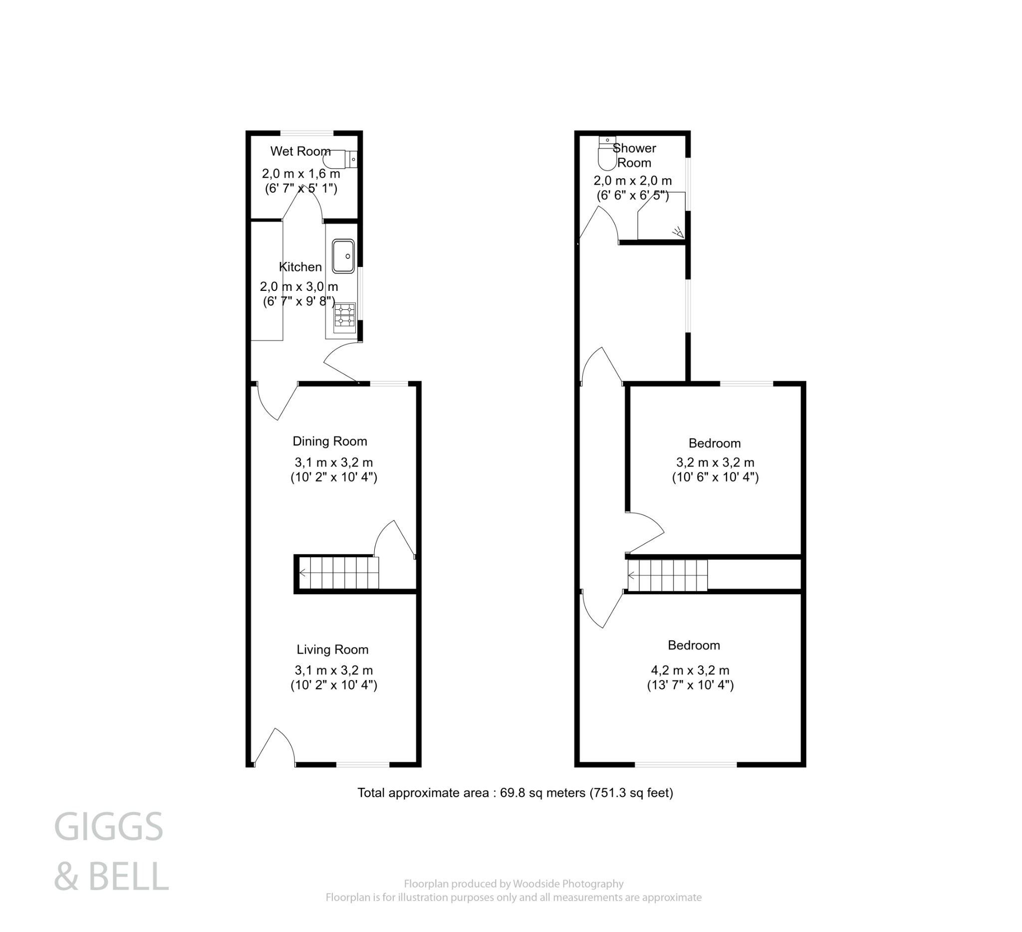 3 bed terraced house for sale in Hillside Road, Luton - Property Floorplan
