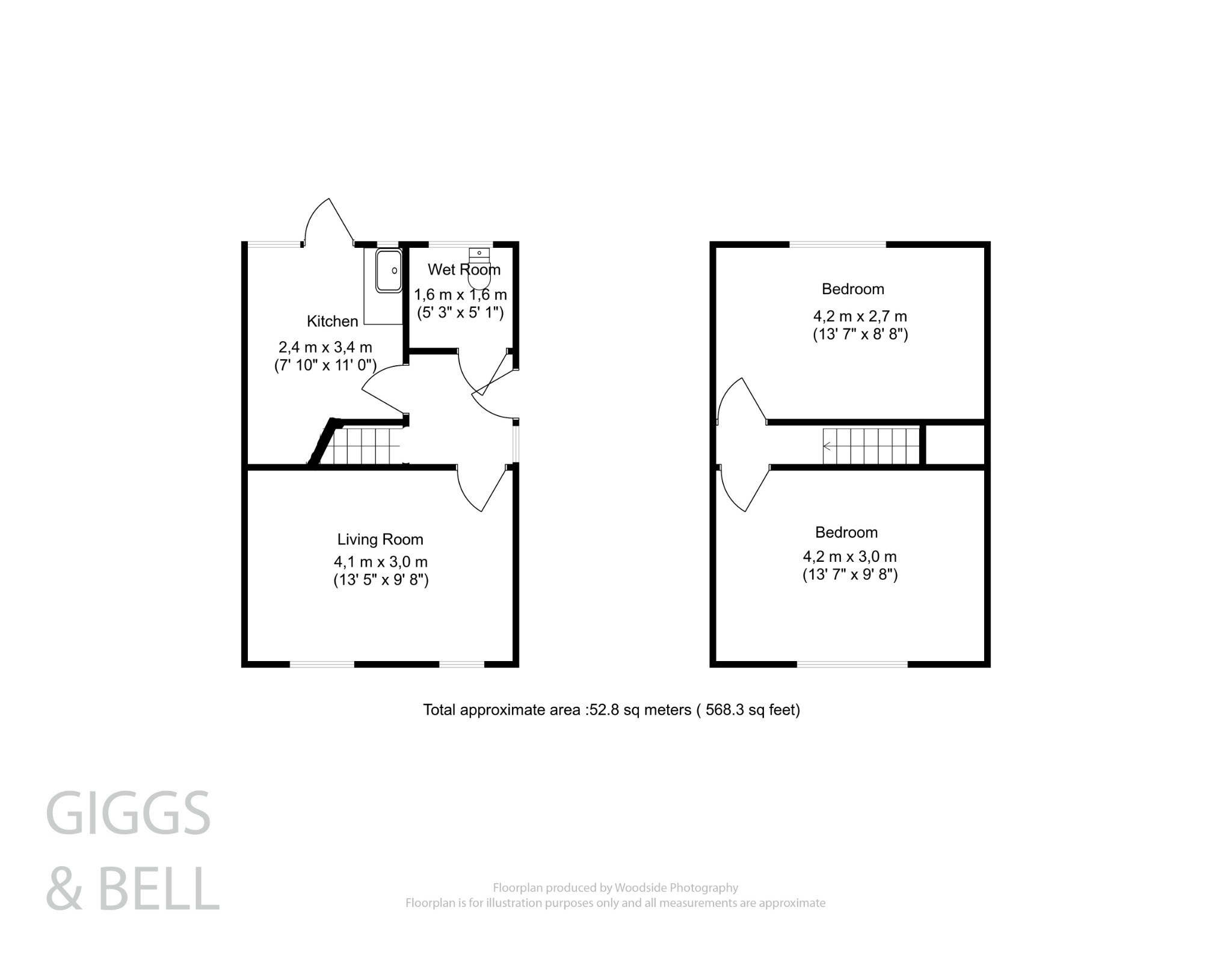 2 bed semi-detached house for sale in Holtsmere Close, Luton - Property Floorplan