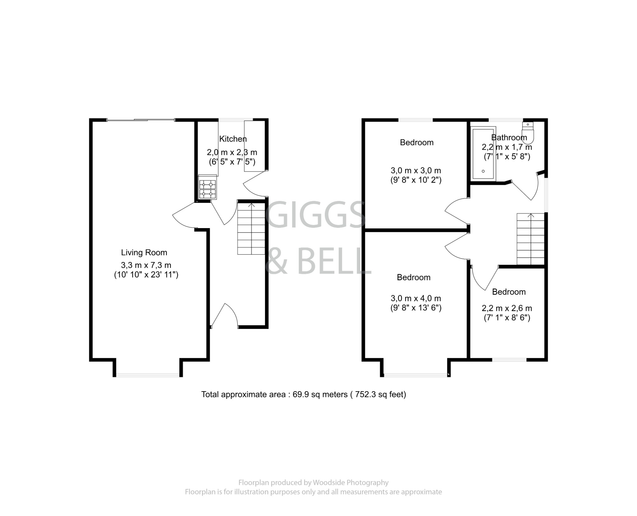 3 bed semi-detached house for sale in Stapleford Road, Luton - Property Floorplan