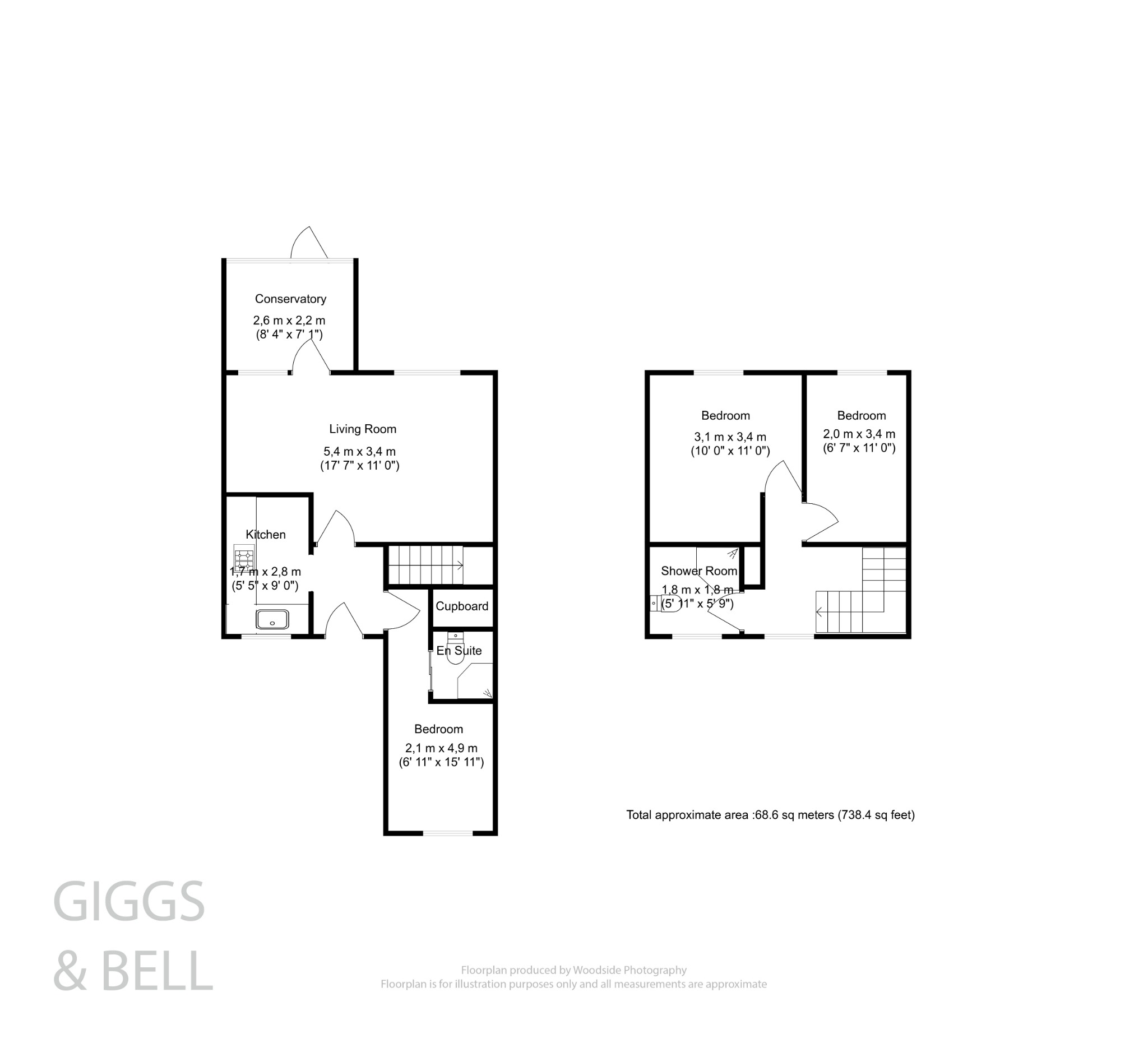 3 bed terraced house for sale in Mees Close, Luton - Property Floorplan