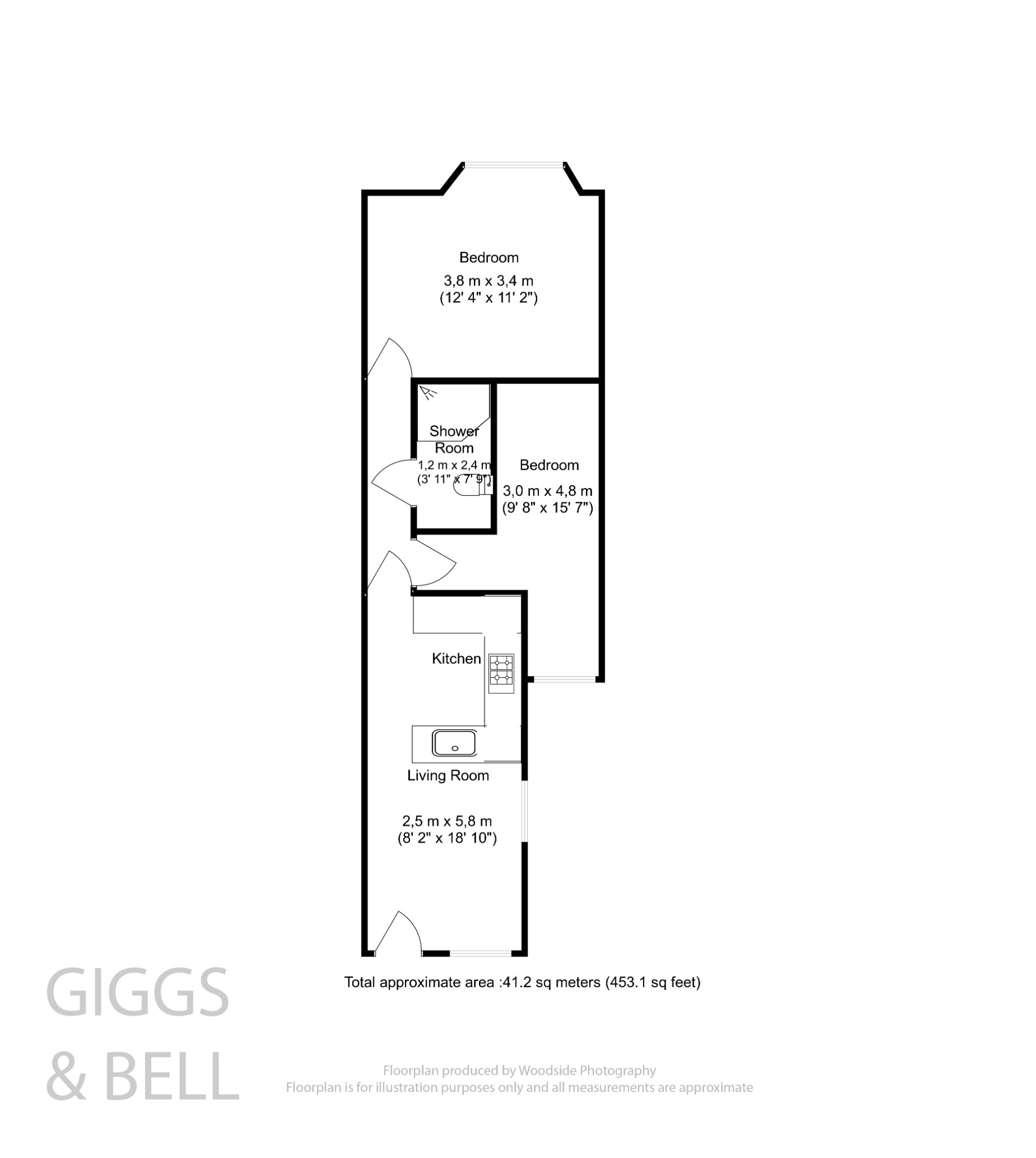 2 bed ground floor flat for sale in Park Street, Luton - Property Floorplan