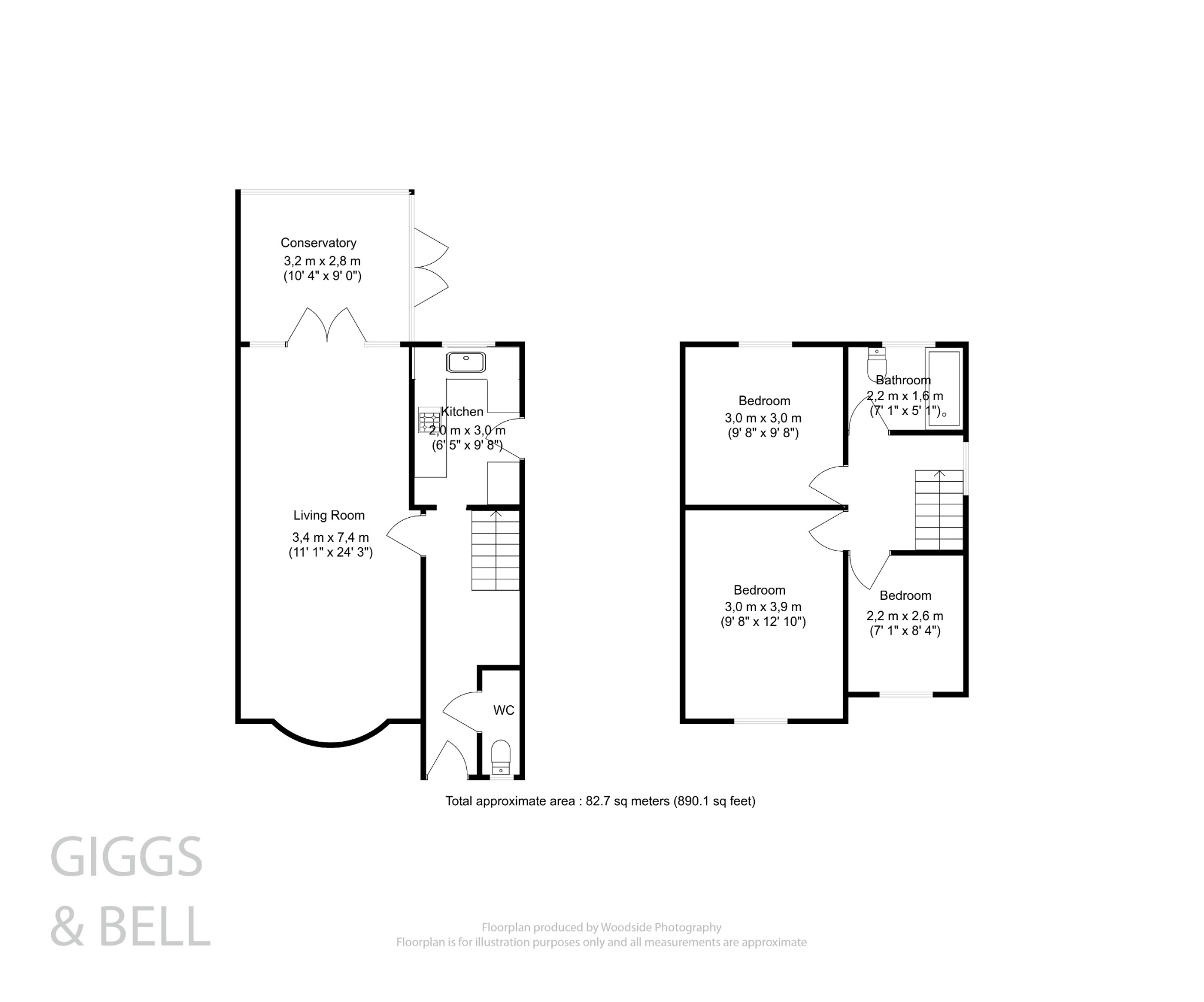 3 bed semi-detached house for sale in Collingtree, Luton - Property Floorplan