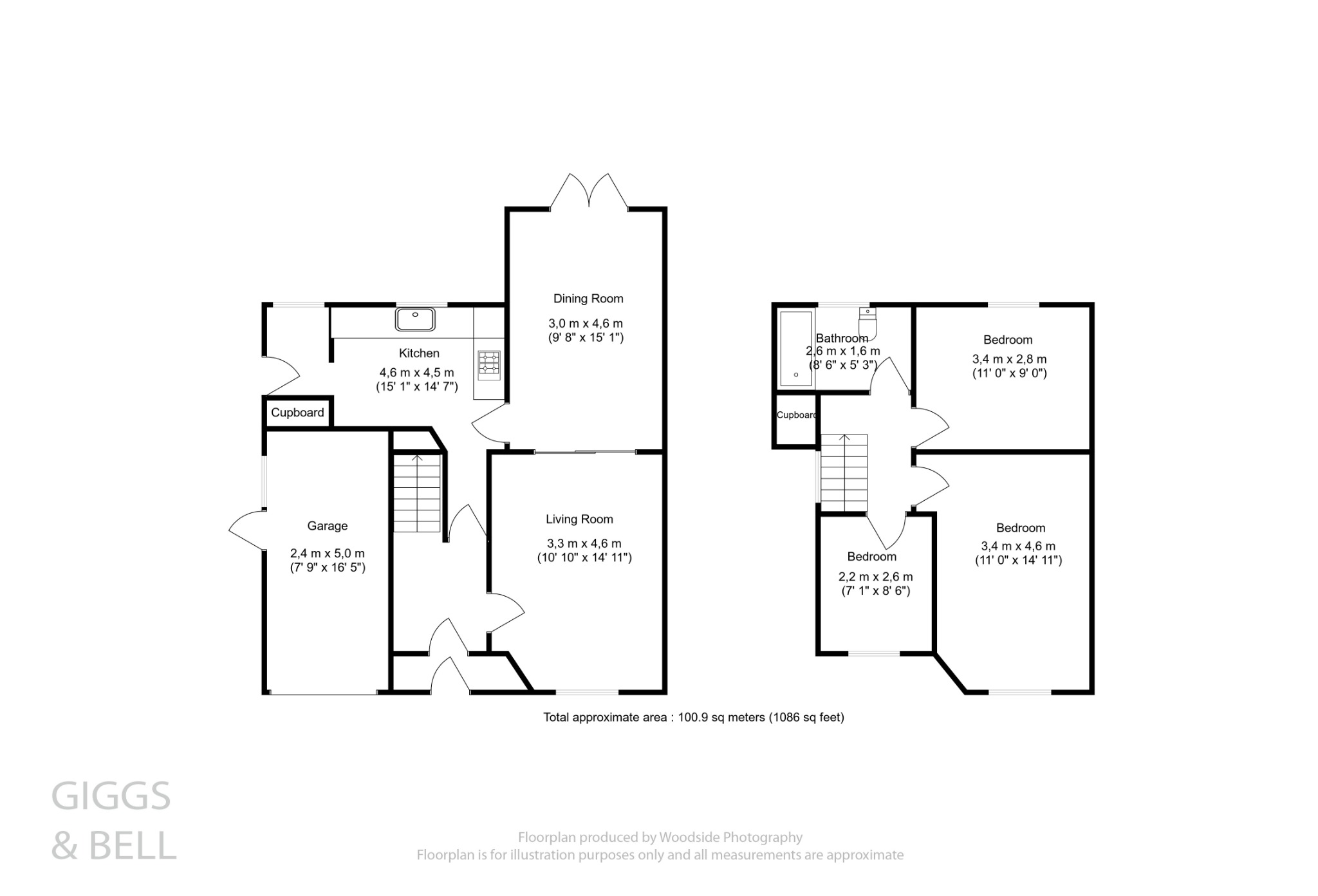 3 bed semi-detached house for sale in First Avenue, Dunstable - Property Floorplan