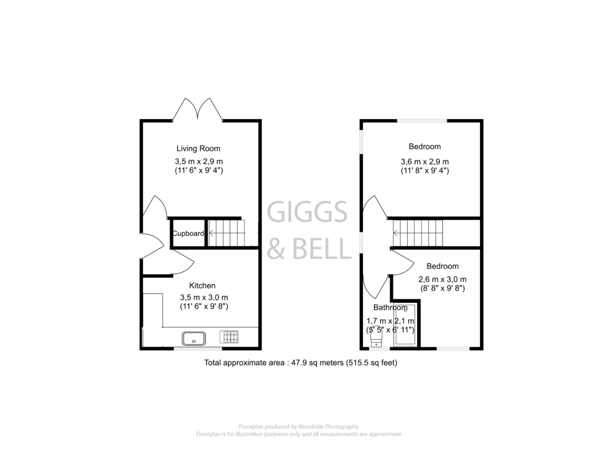 2 bed semi-detached house for sale in Barnston Close, Luton - Property Floorplan