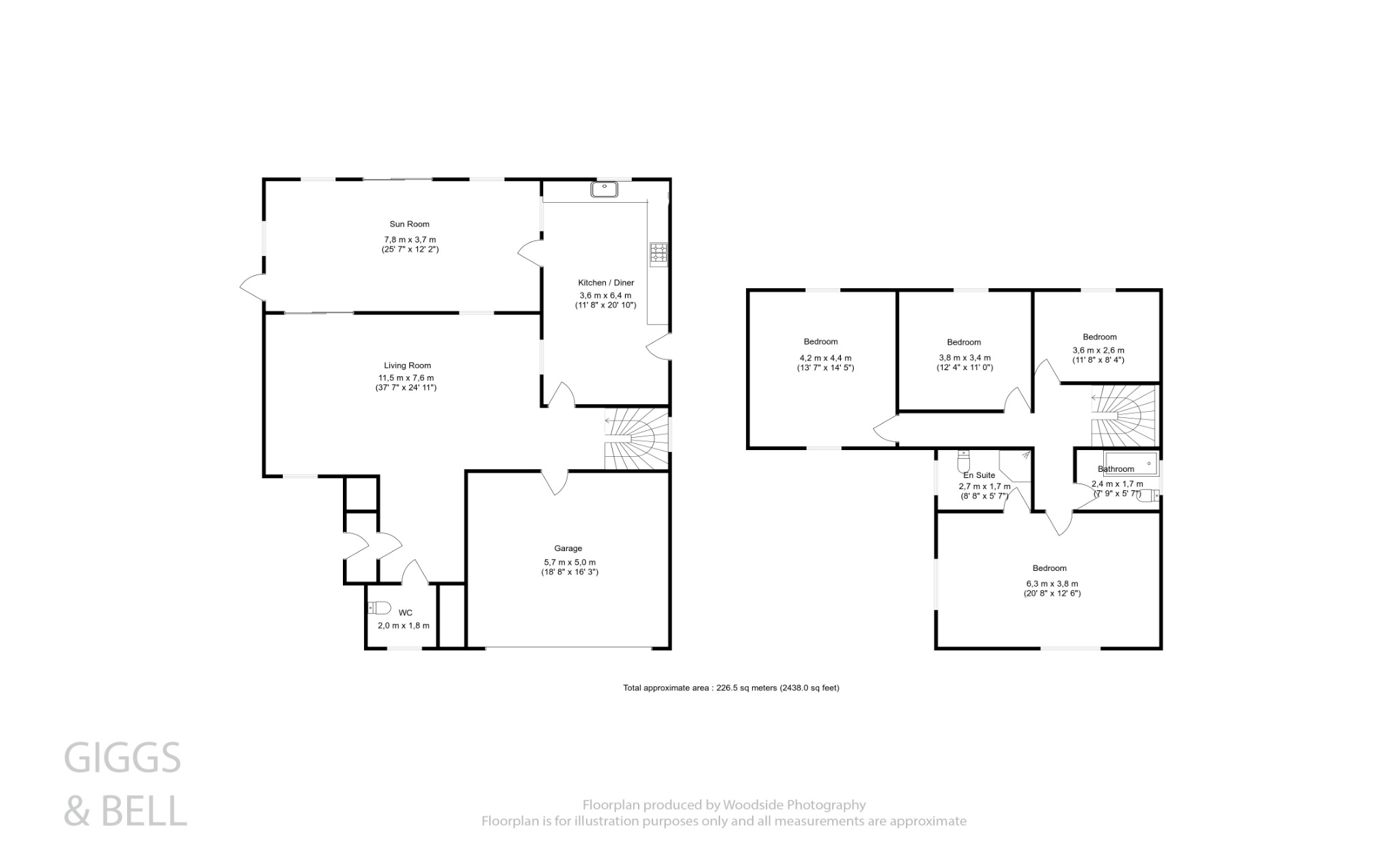 4 bed detached house for sale in Felstead Way, Luton - Property Floorplan