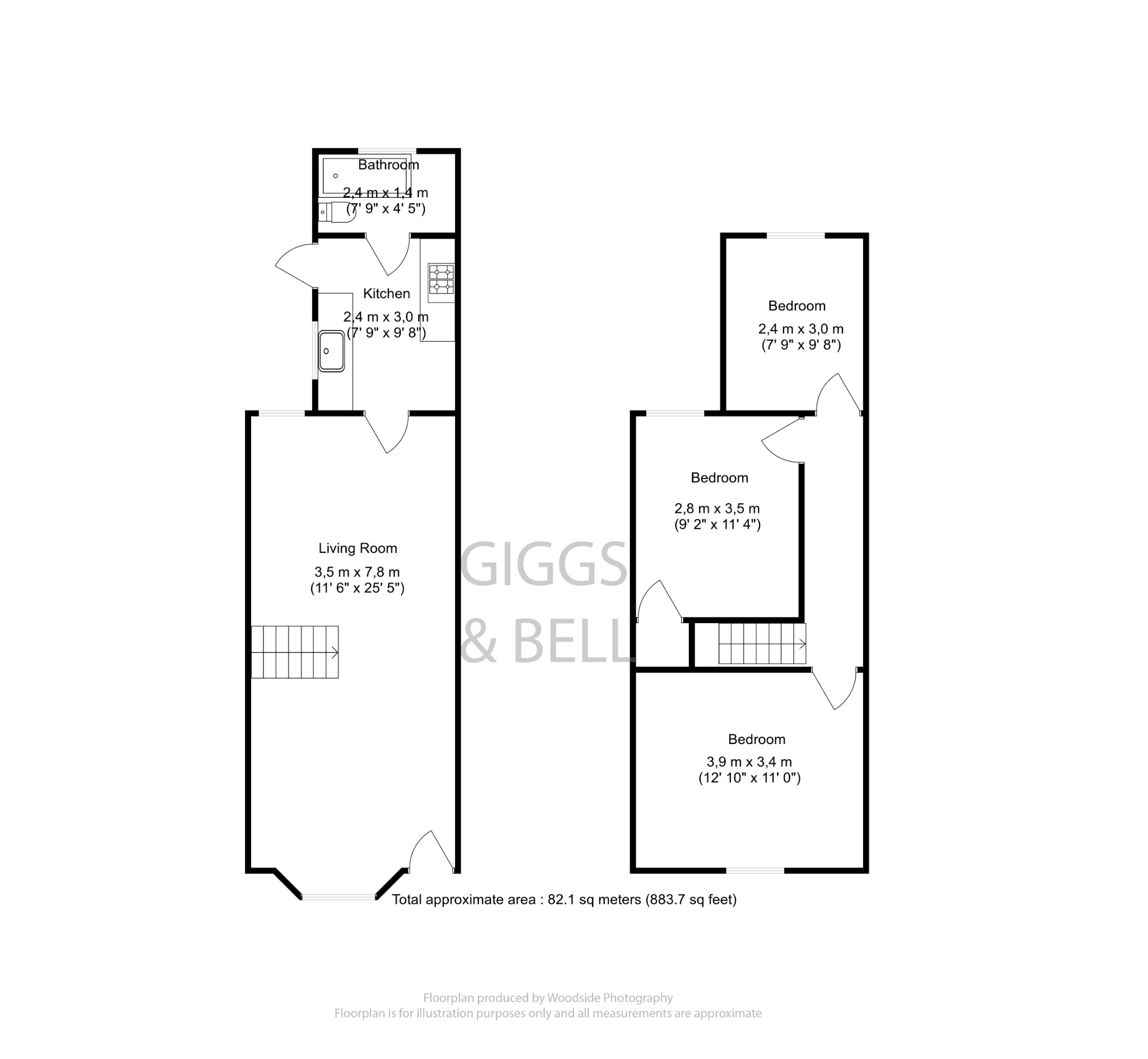 3 bed terraced house for sale in Richmond Hill, Luton - Property Floorplan