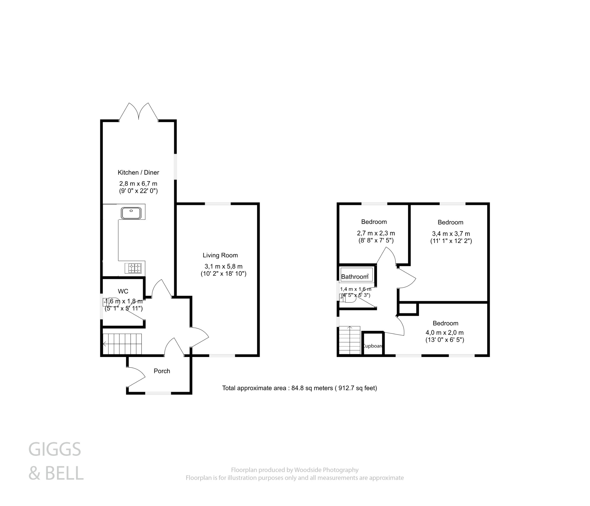 3 bed semi-detached house for sale in Wodecroft Road, Luton - Property Floorplan