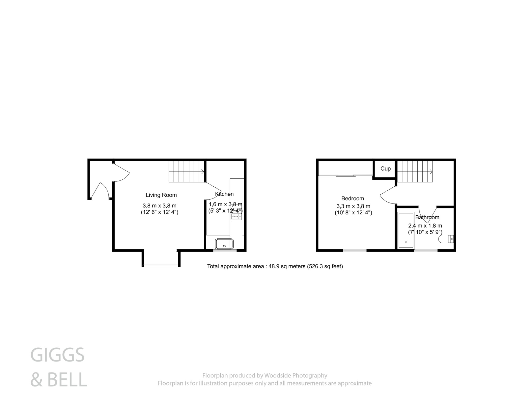 1 bed end of terrace house for sale in Spayne Close - Property Floorplan