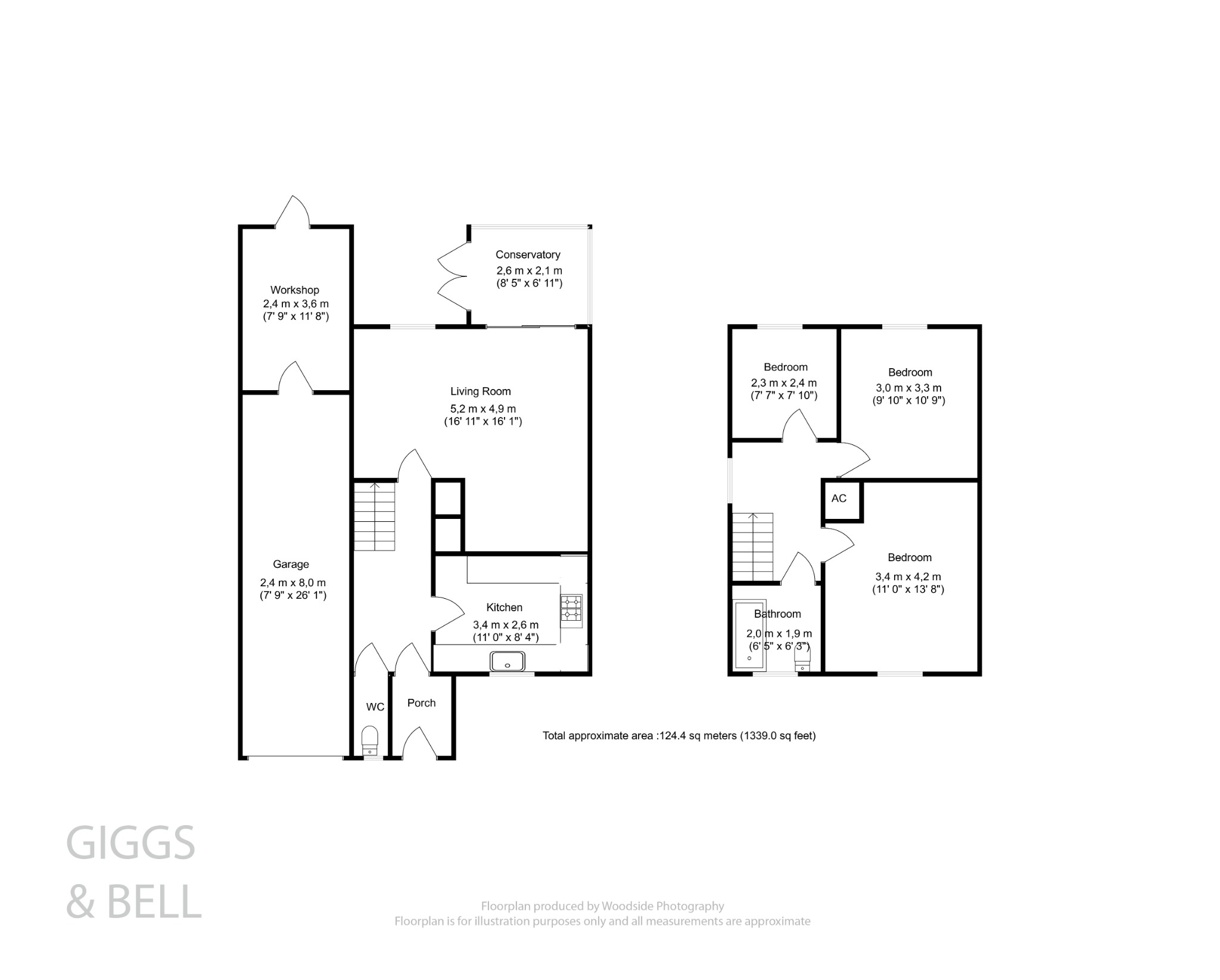 3 bed link detached house for sale in Brompton Close, Luton - Property Floorplan