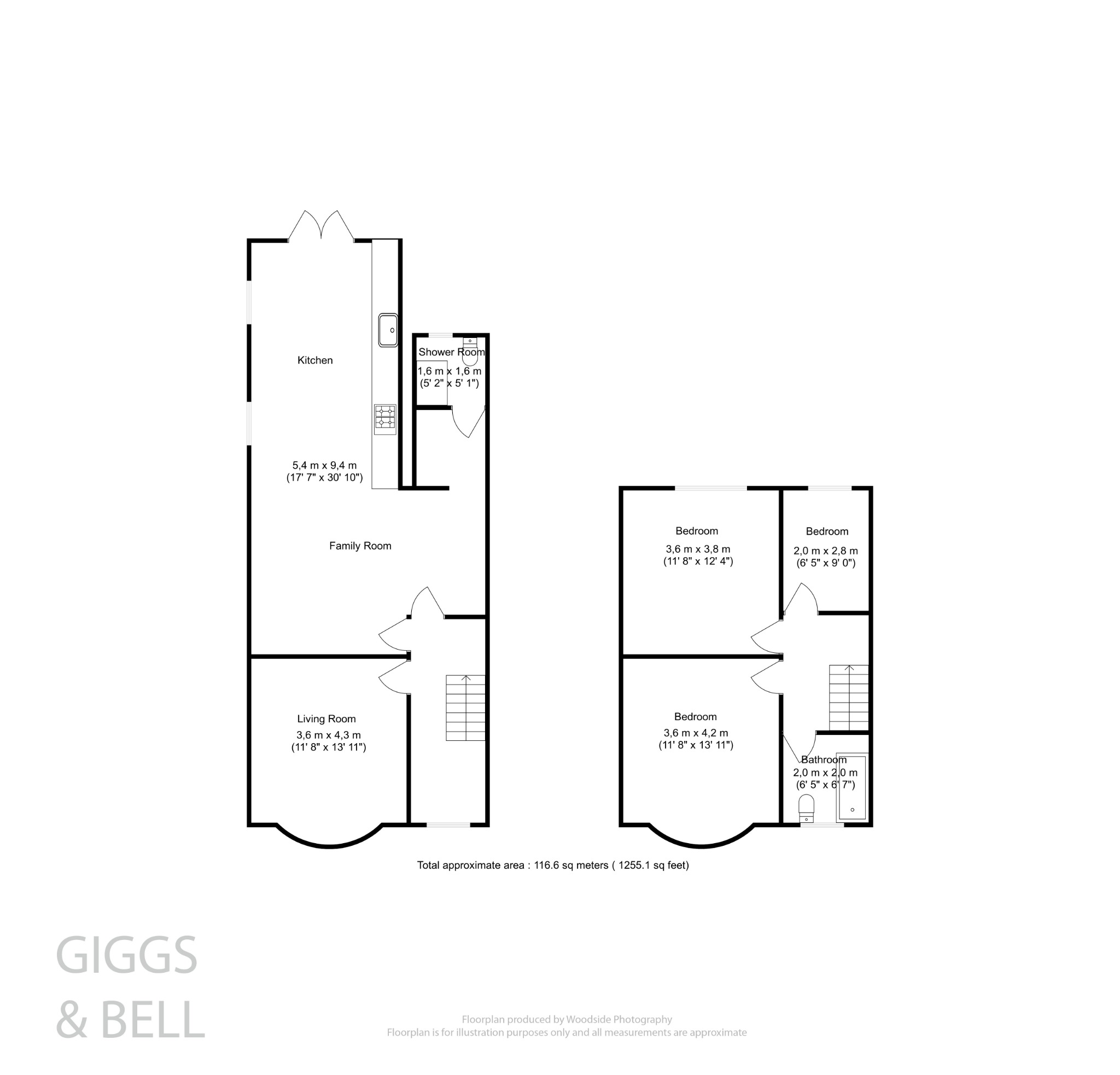 3 bed terraced house for sale in Austin Road, Bedfordshire - Property Floorplan