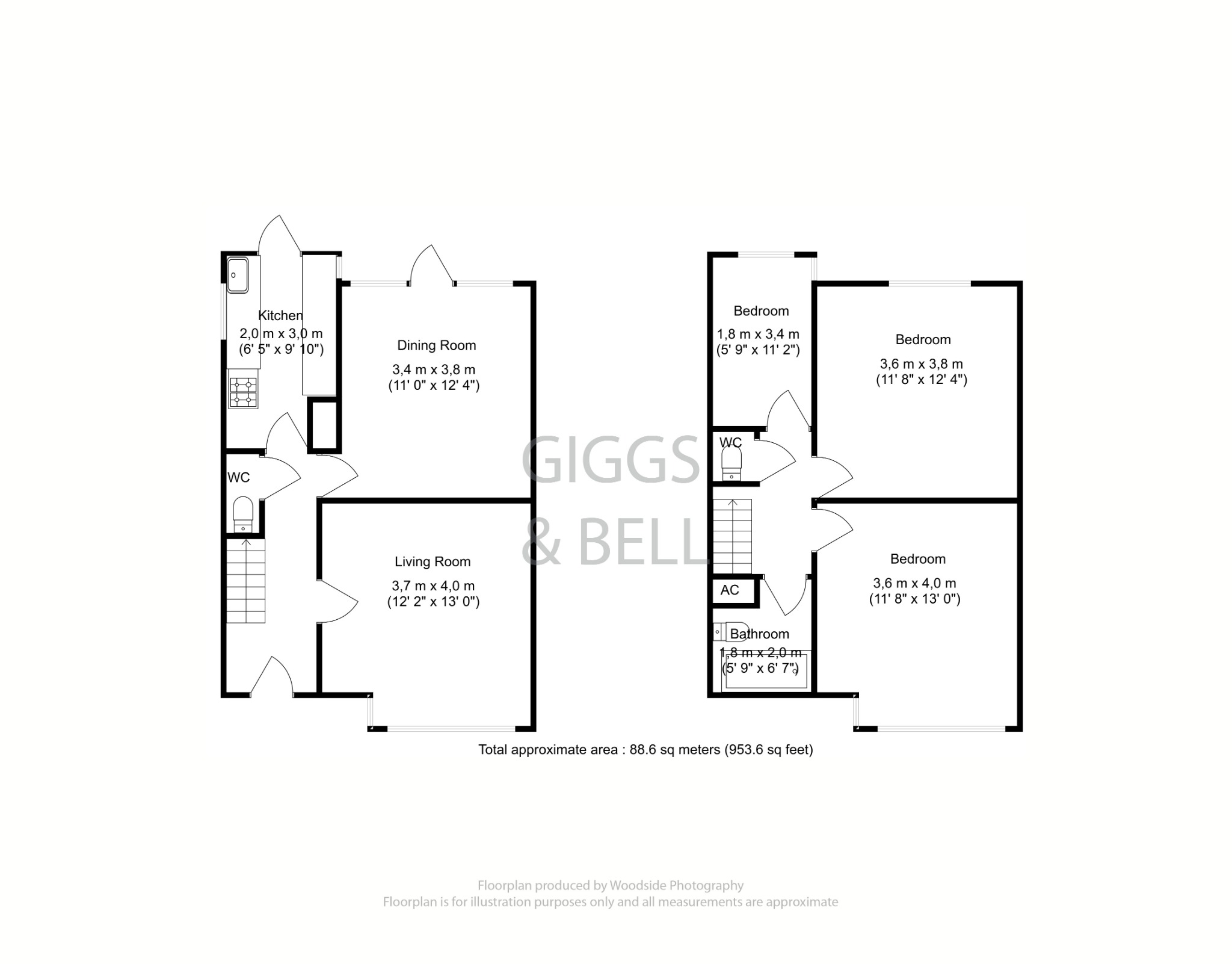 3 bed semi-detached house for sale in Felstead Way, Luton - Property Floorplan