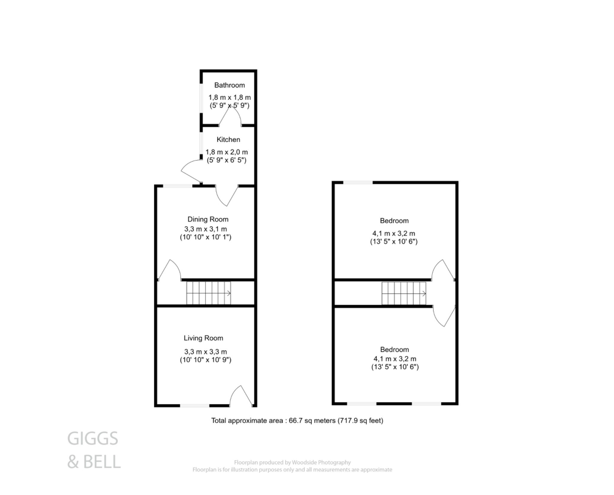 2 bed terraced house for sale in North Street, Luton - Property Floorplan