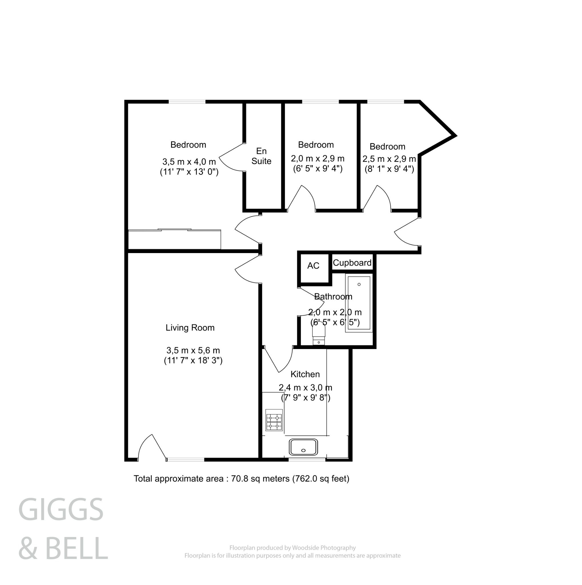 3 bed ground floor flat for sale, Luton - Property Floorplan