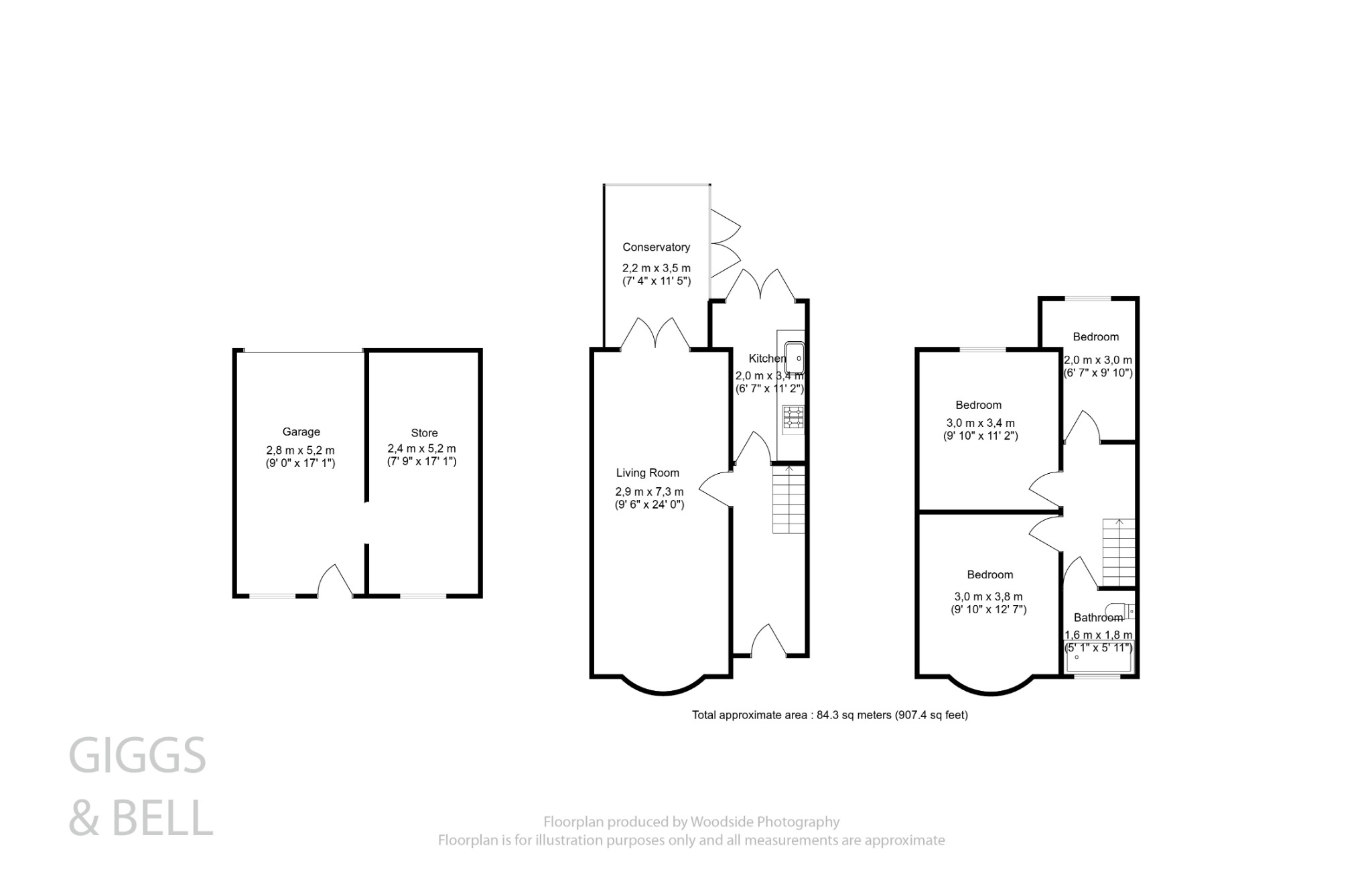 3 bed semi-detached house for sale in Willow Way, Luton - Property Floorplan