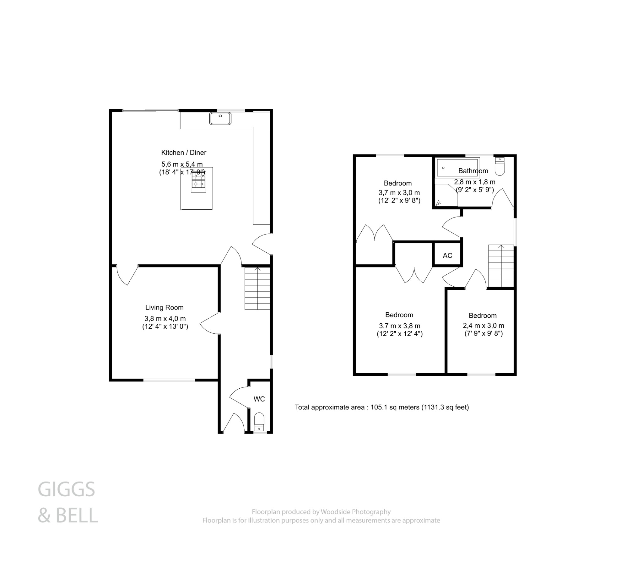 3 bed semi-detached house for sale in Holmbrook Avenue, Luton - Property Floorplan