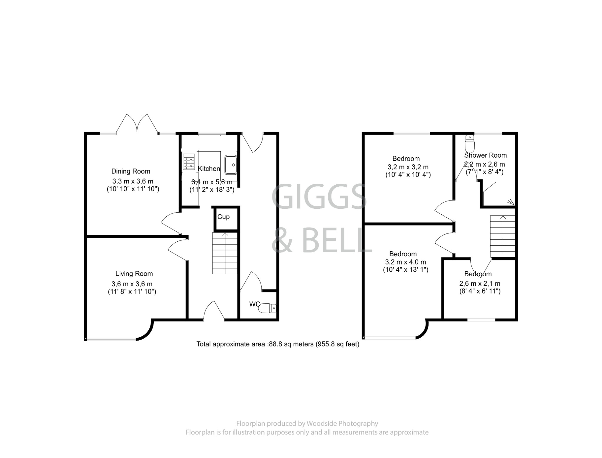 3 bed semi-detached house for sale in Knoll Rise, Luton - Property Floorplan