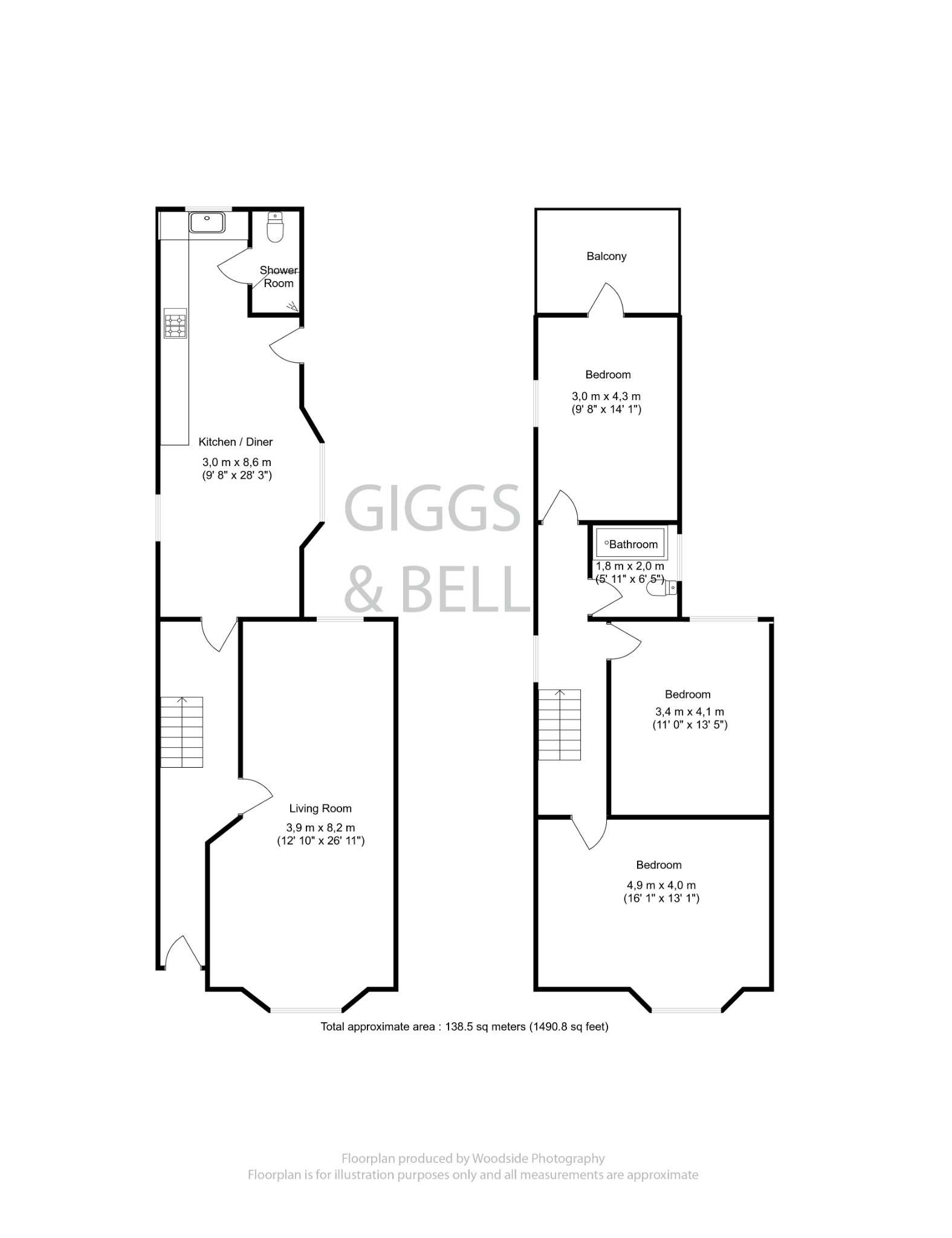 3 bed end of terrace house for sale in Chatsworth Road, Luton - Property Floorplan