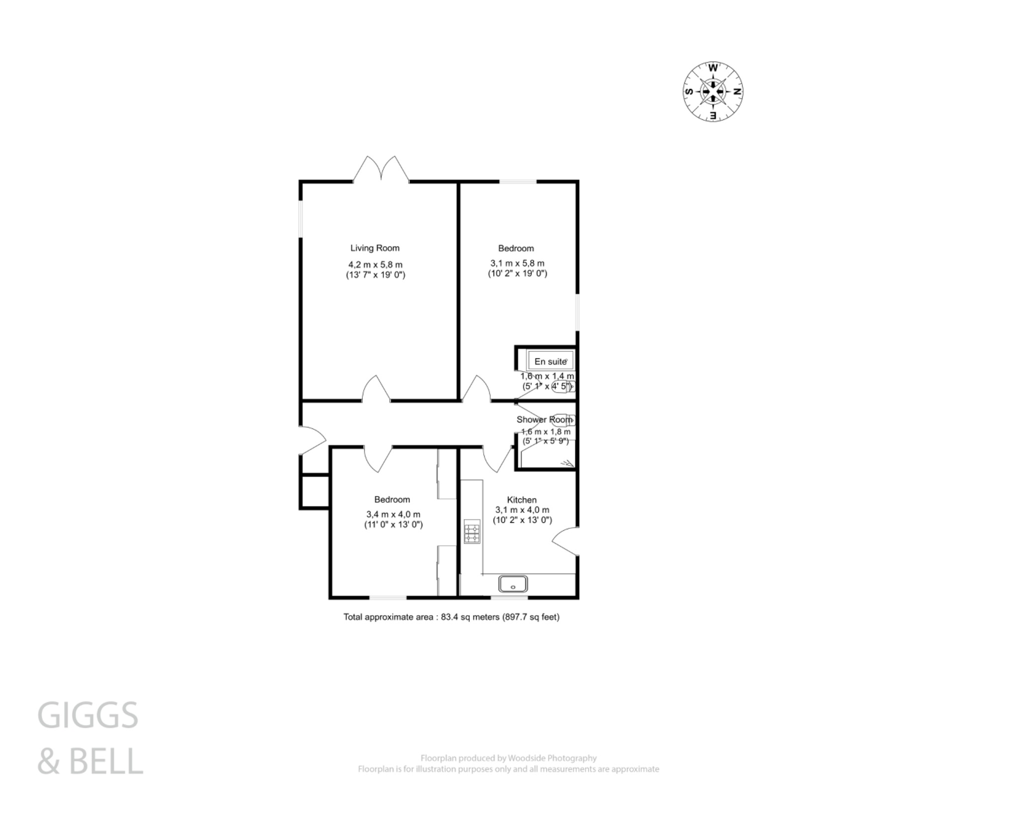 2 bed detached house for sale in St Marys Rise, Hitchin - Property Floorplan