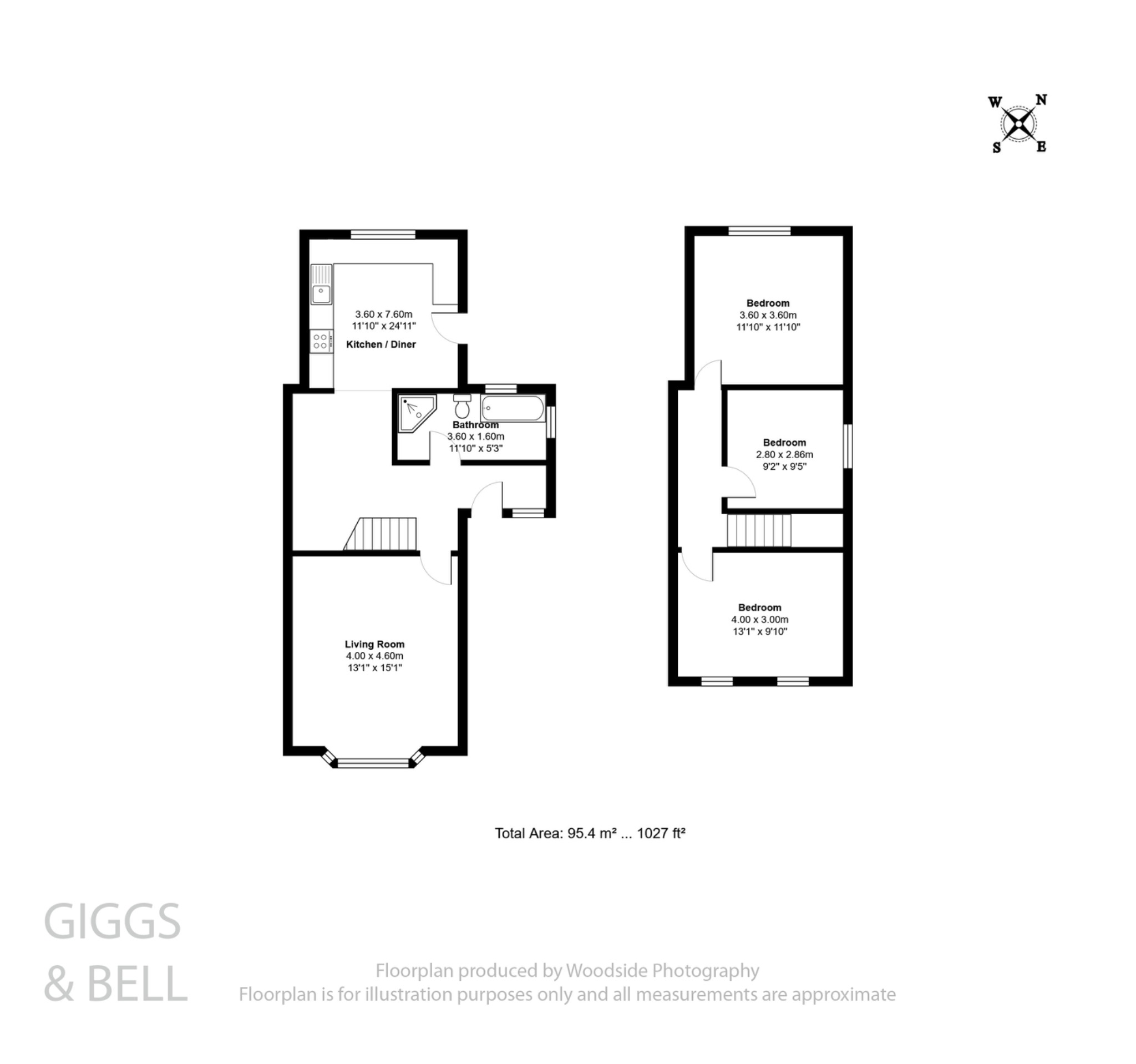 3 bed semi-detached house for sale in Redwood Drive, Luton - Property Floorplan