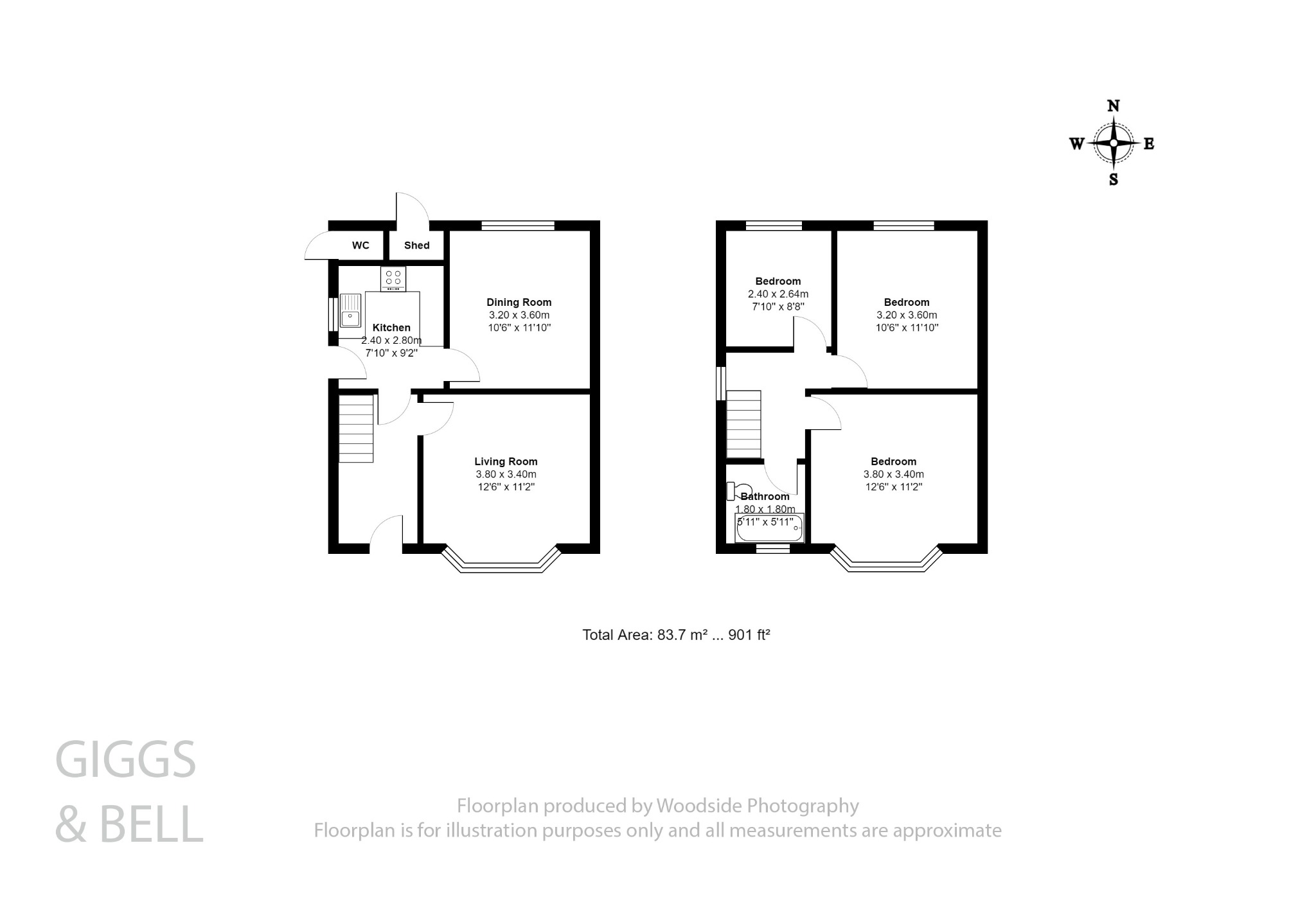 3 bed semi-detached house for sale in Stockingstone Road, Luton - Property Floorplan