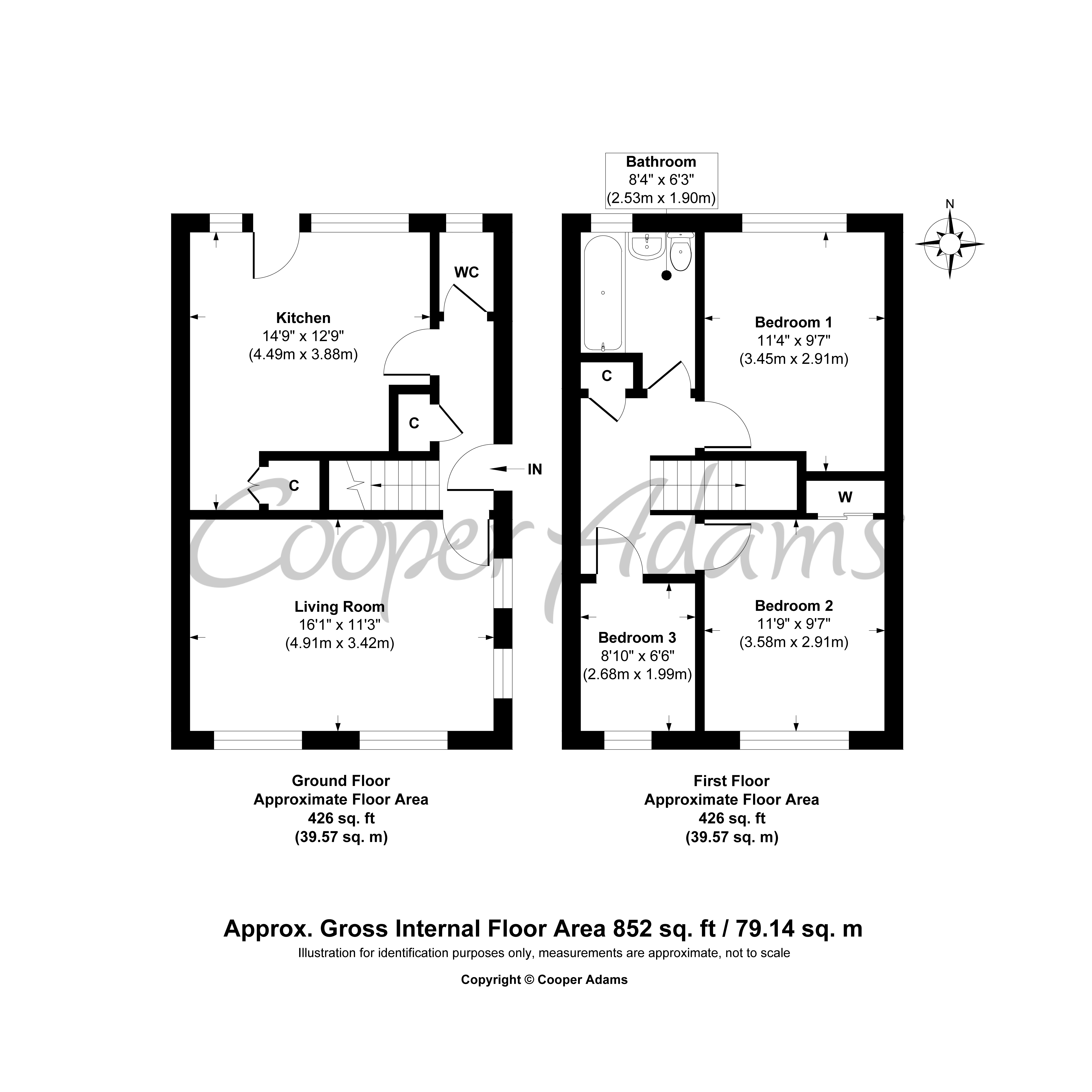 3 bed house for sale in Meadowside, Angmering - Property floorplan