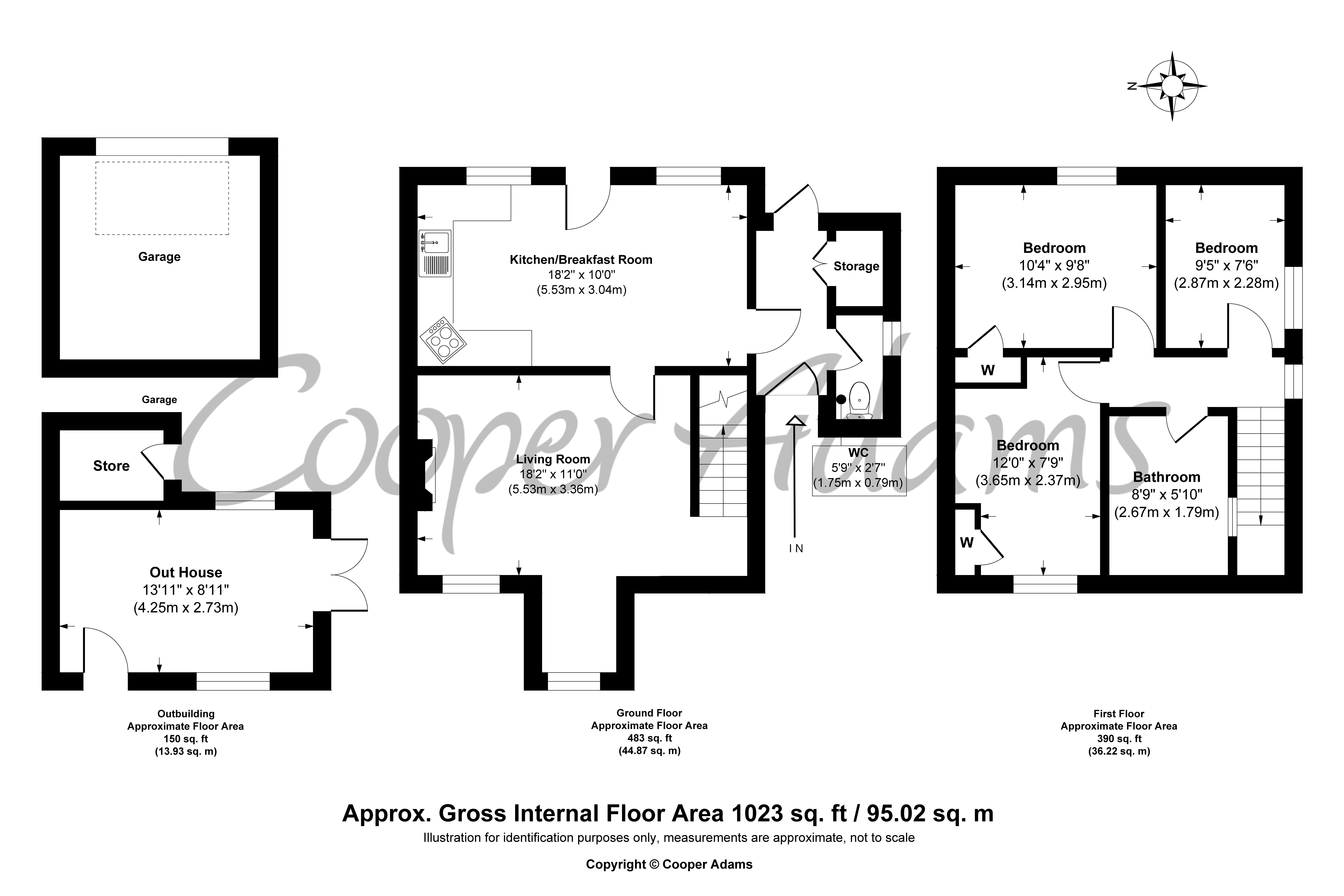 3 bed house for sale in The Street, Patching - Property floorplan