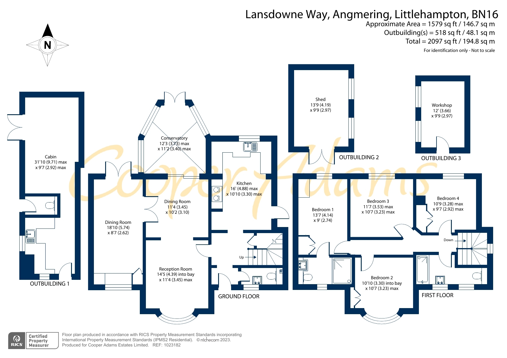 4 bed house for sale in Lansdowne Way, Angmering - Property floorplan
