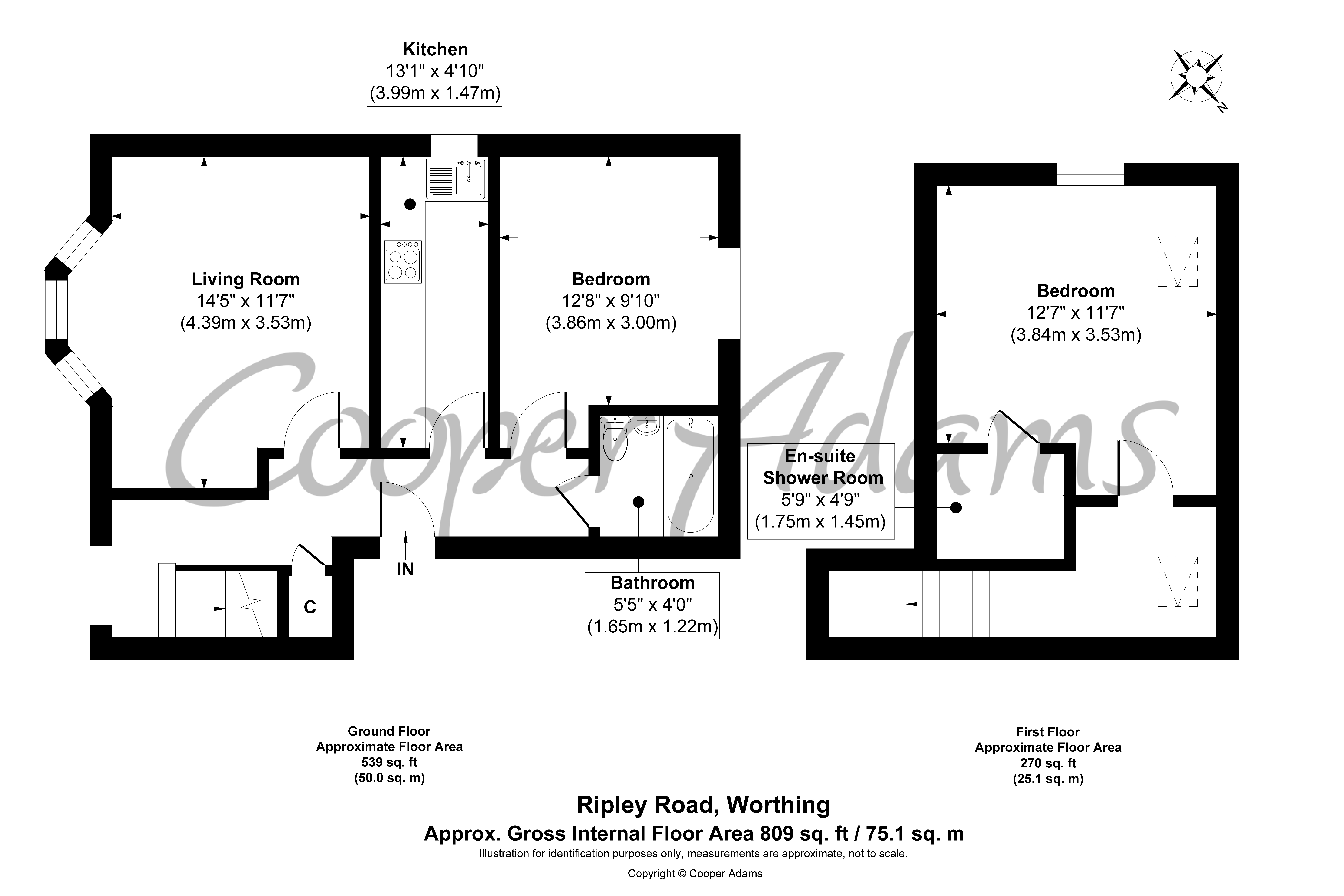 2 bed apartment for sale in Ripley Road, Worthing - Property floorplan