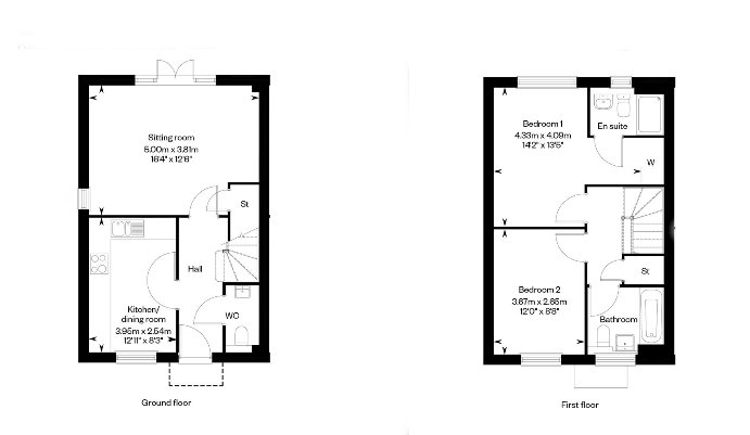 2 bed house for sale in Water Lane & Dappers Lane, Angmering - Property floorplan