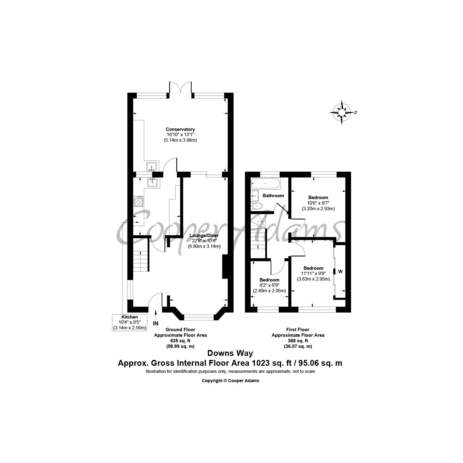 3 bed house for sale in Downs Way, East Preston - Property floorplan