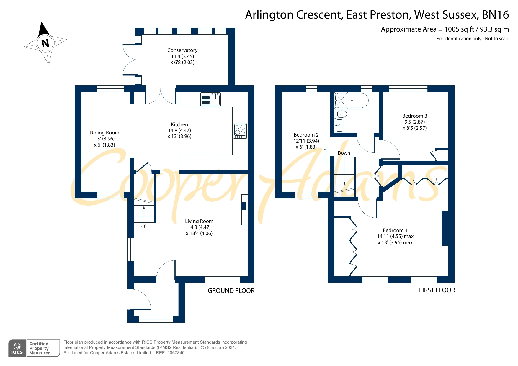 3 bed house for sale in Arlington Crescent, East Preston - Property floorplan