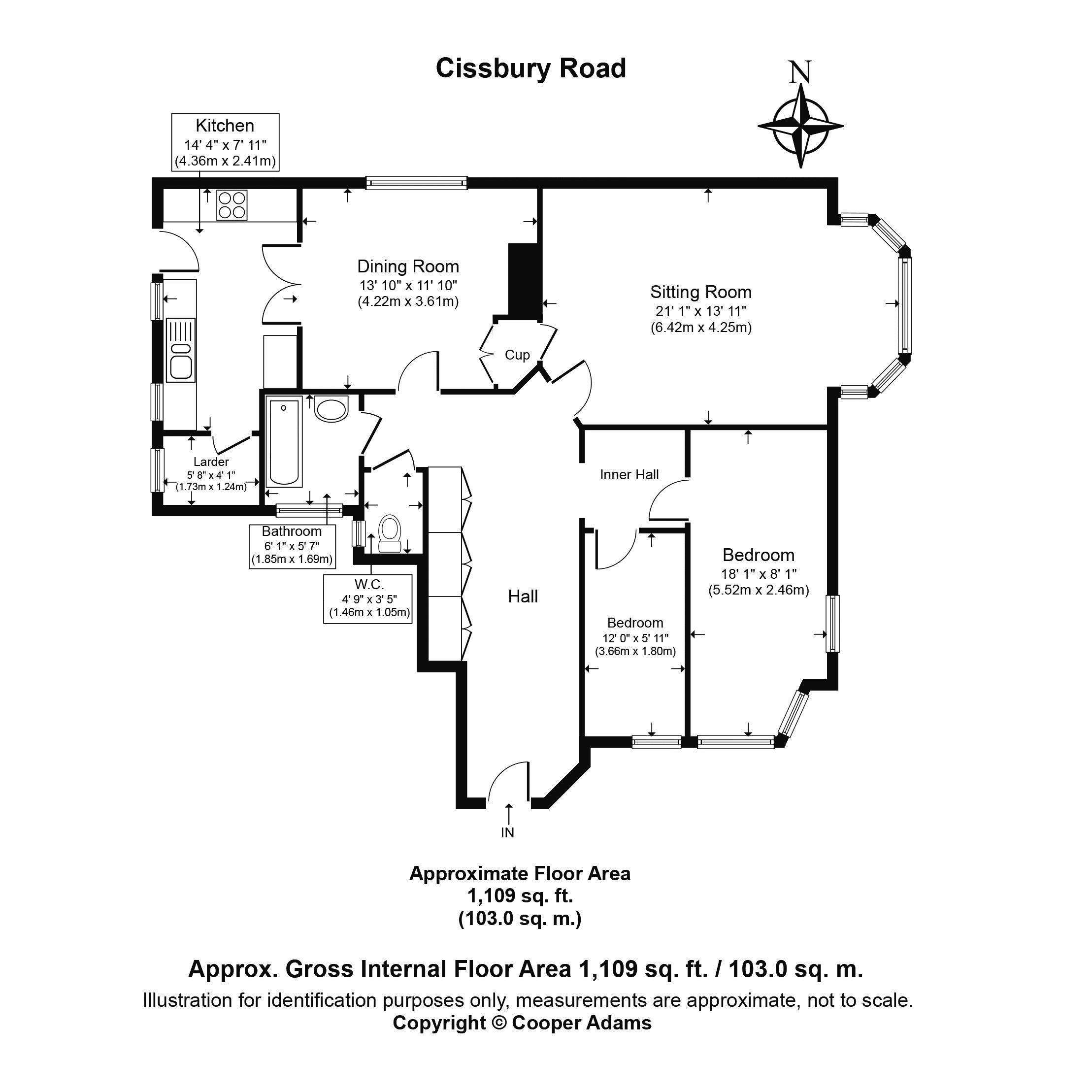 2 bed apartment to rent in Cissbury Road, Worthing - Property floorplan