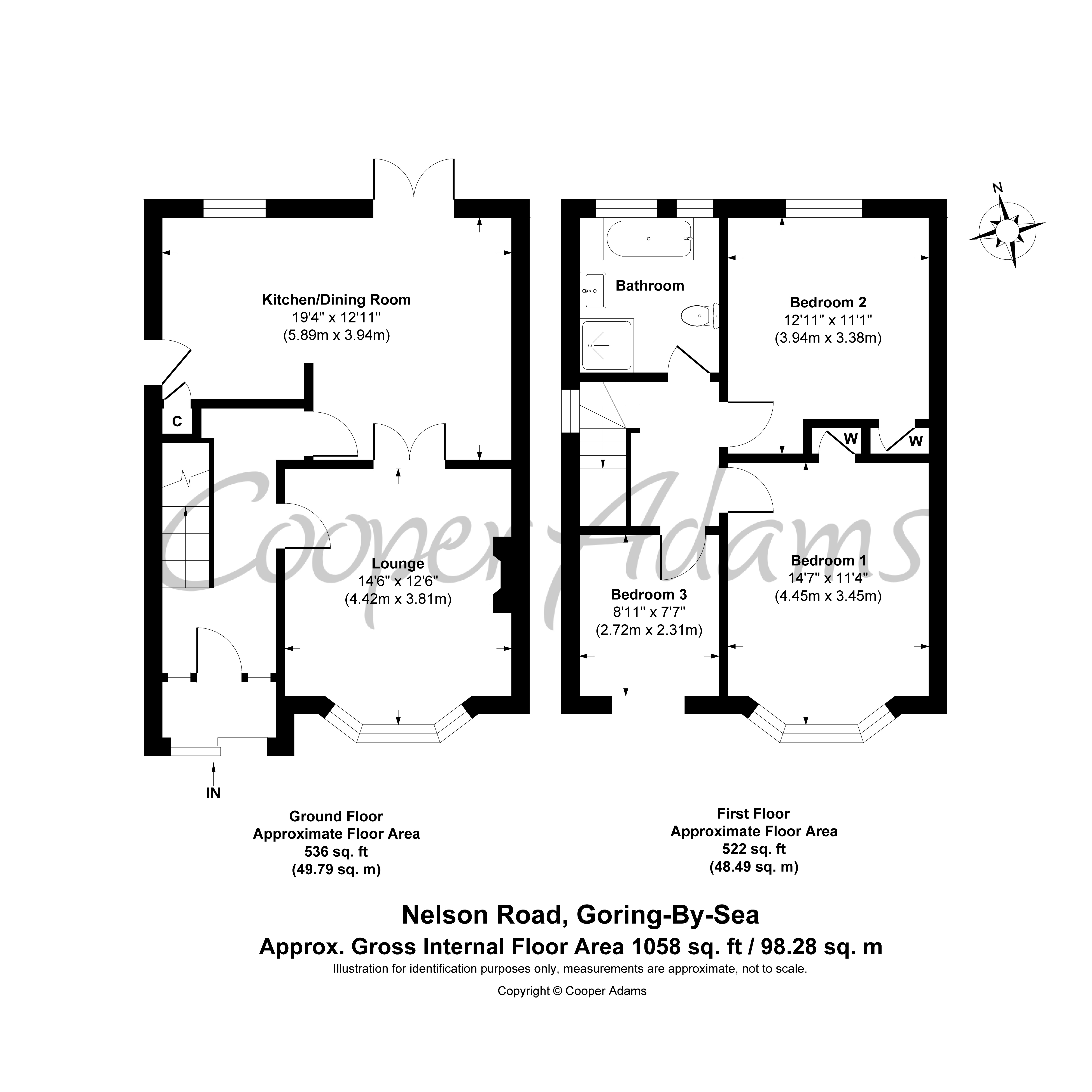3 bed house for sale in Nelson Road, Goring-by-Sea - Property floorplan