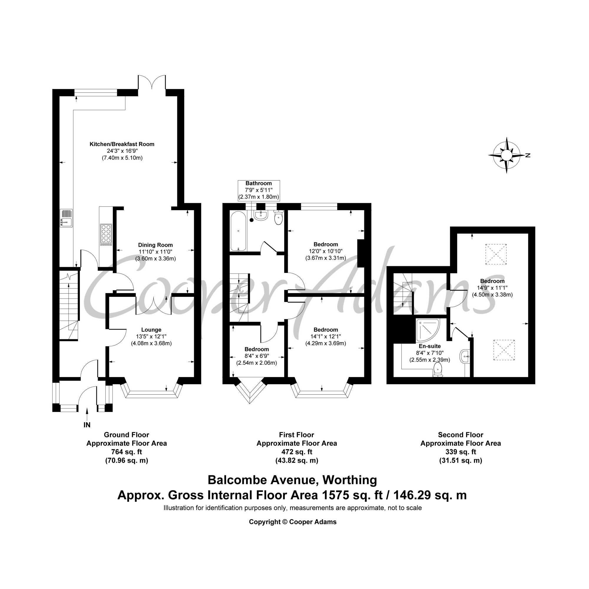 4 bed house to rent in Balcombe Avenue, Worthing - Property floorplan