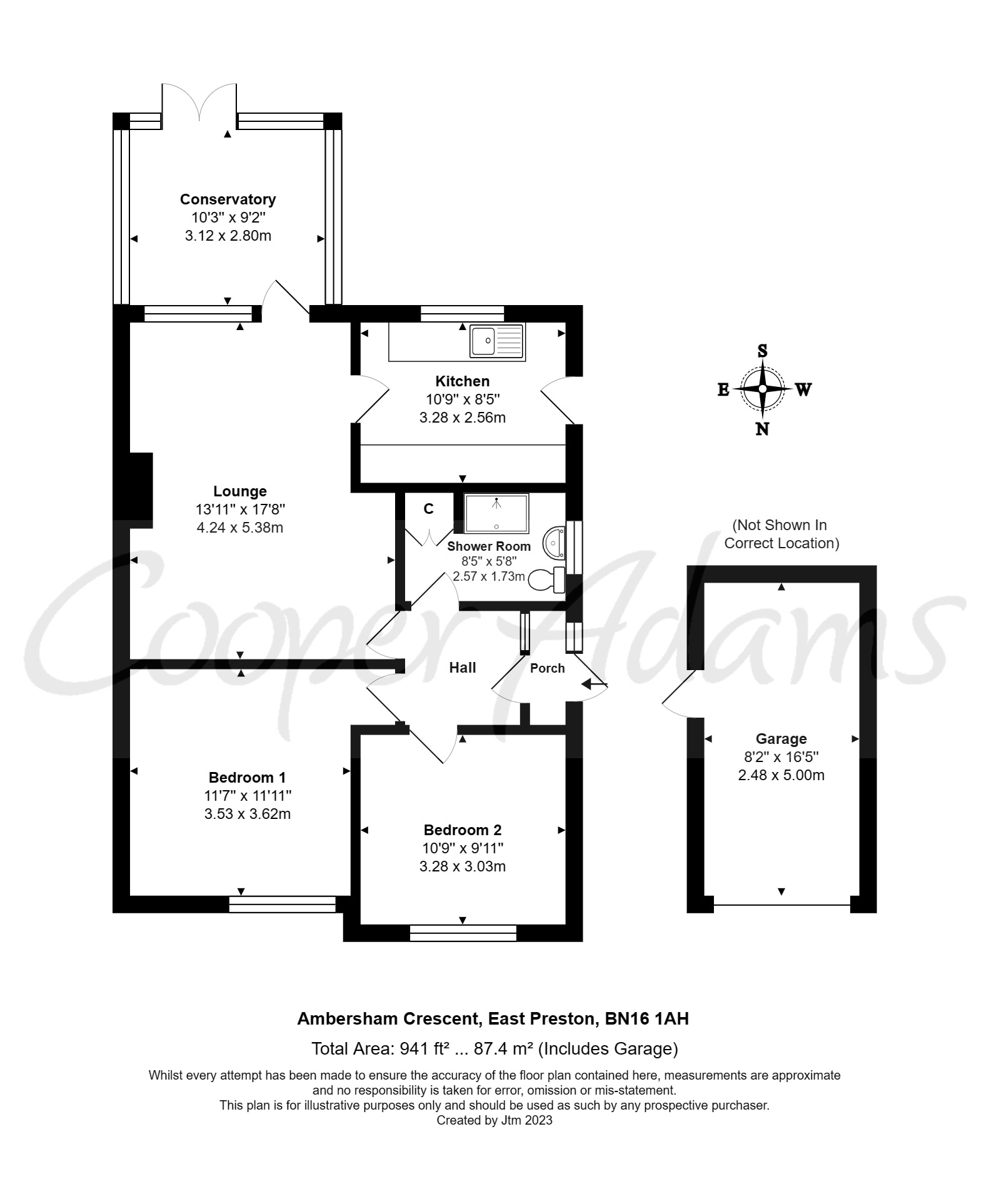 2 bed bungalow for sale in Ambersham Crescent, East Preston - Property floorplan