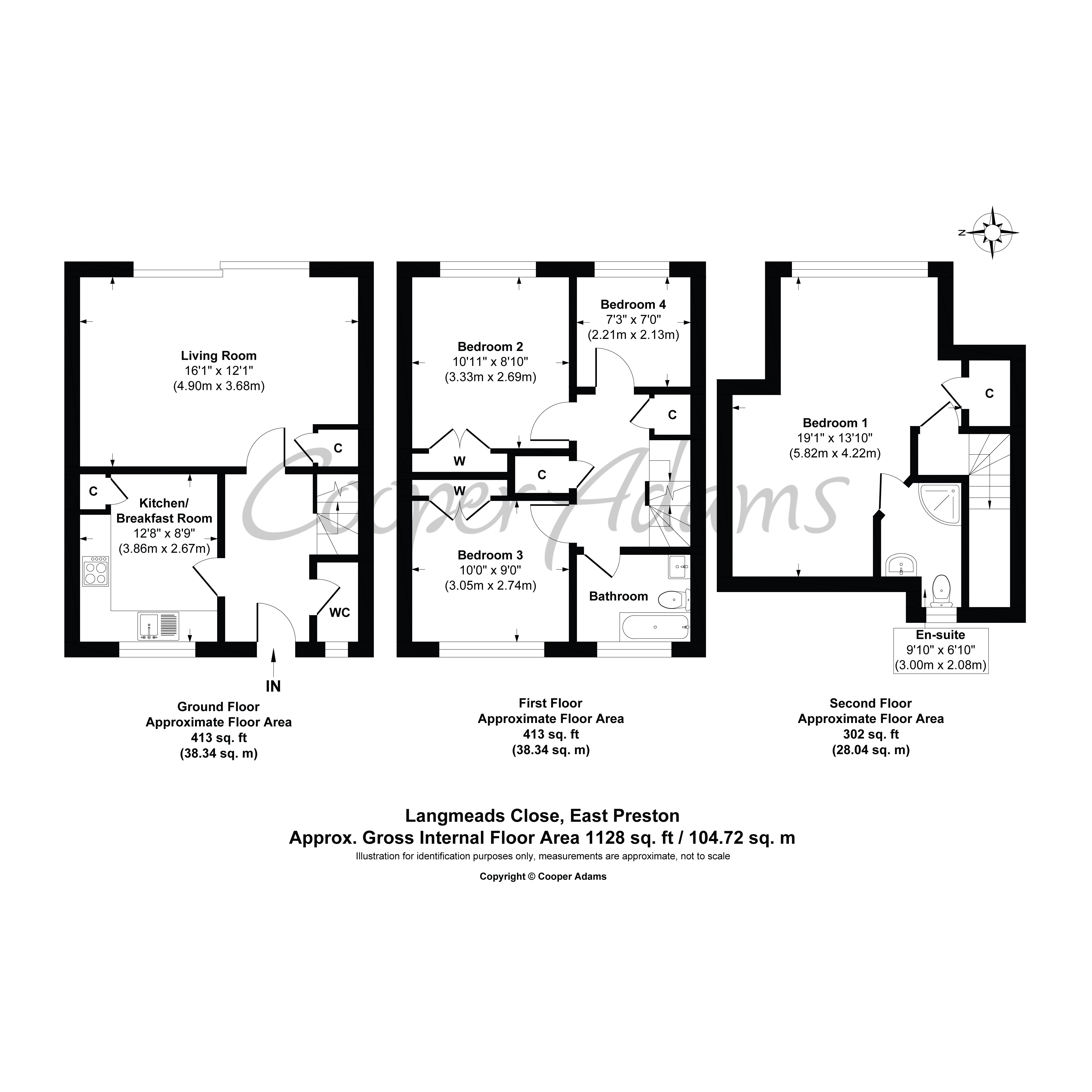 4 bed house for sale in Langmeads Close, East Preston - Property floorplan